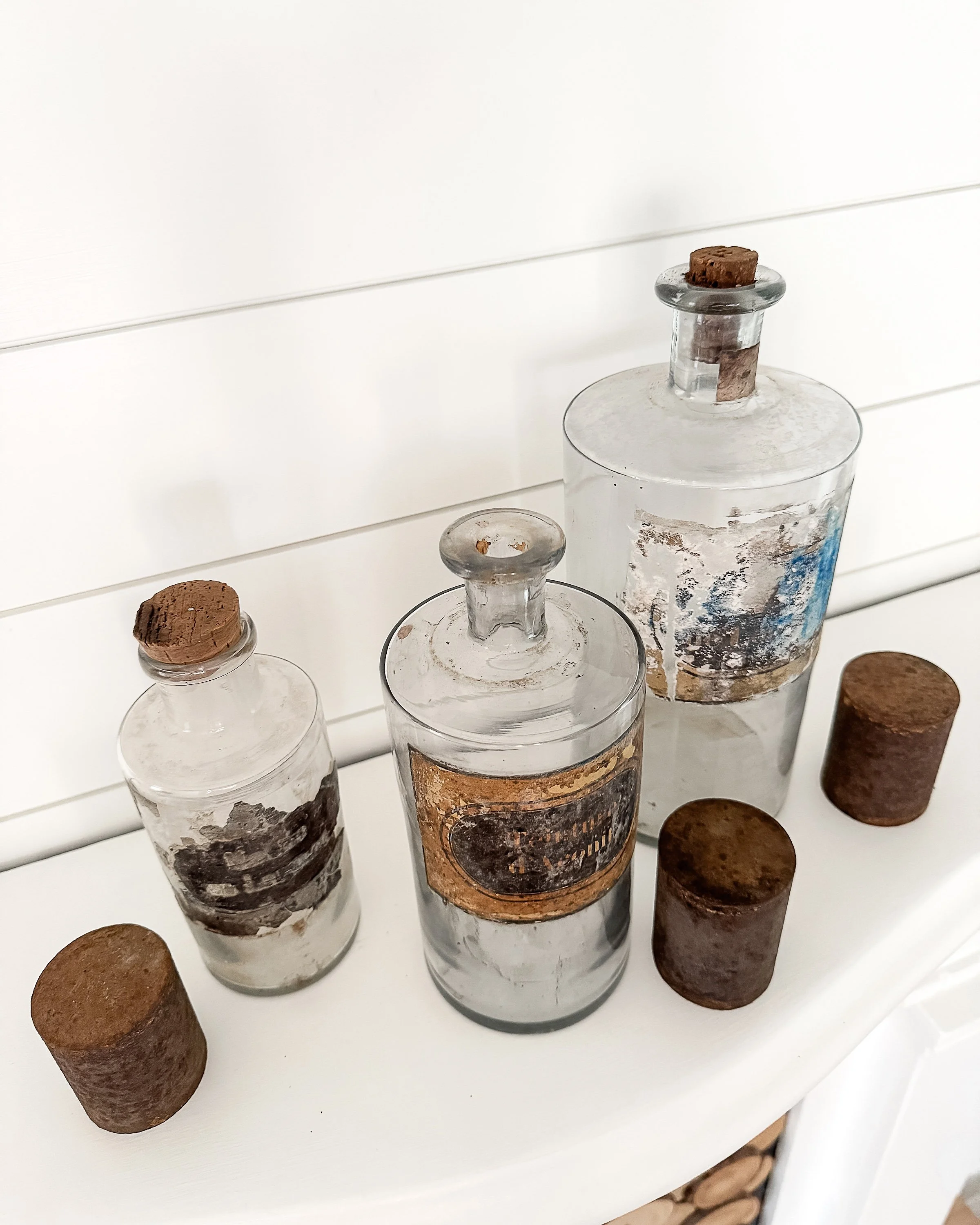Antique French Apothecary Bottles