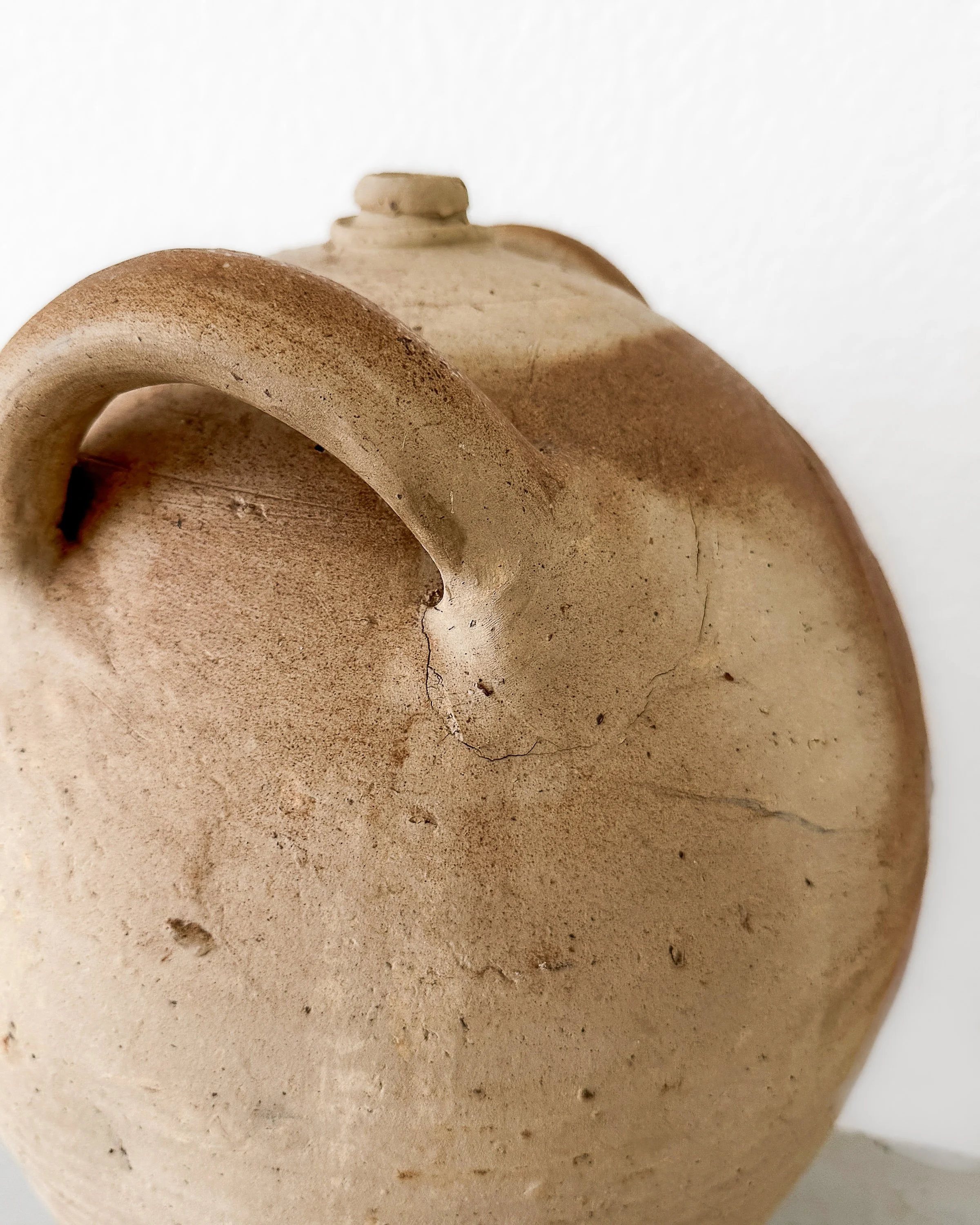 19th Century French Stoneware Olive Oil Jugs