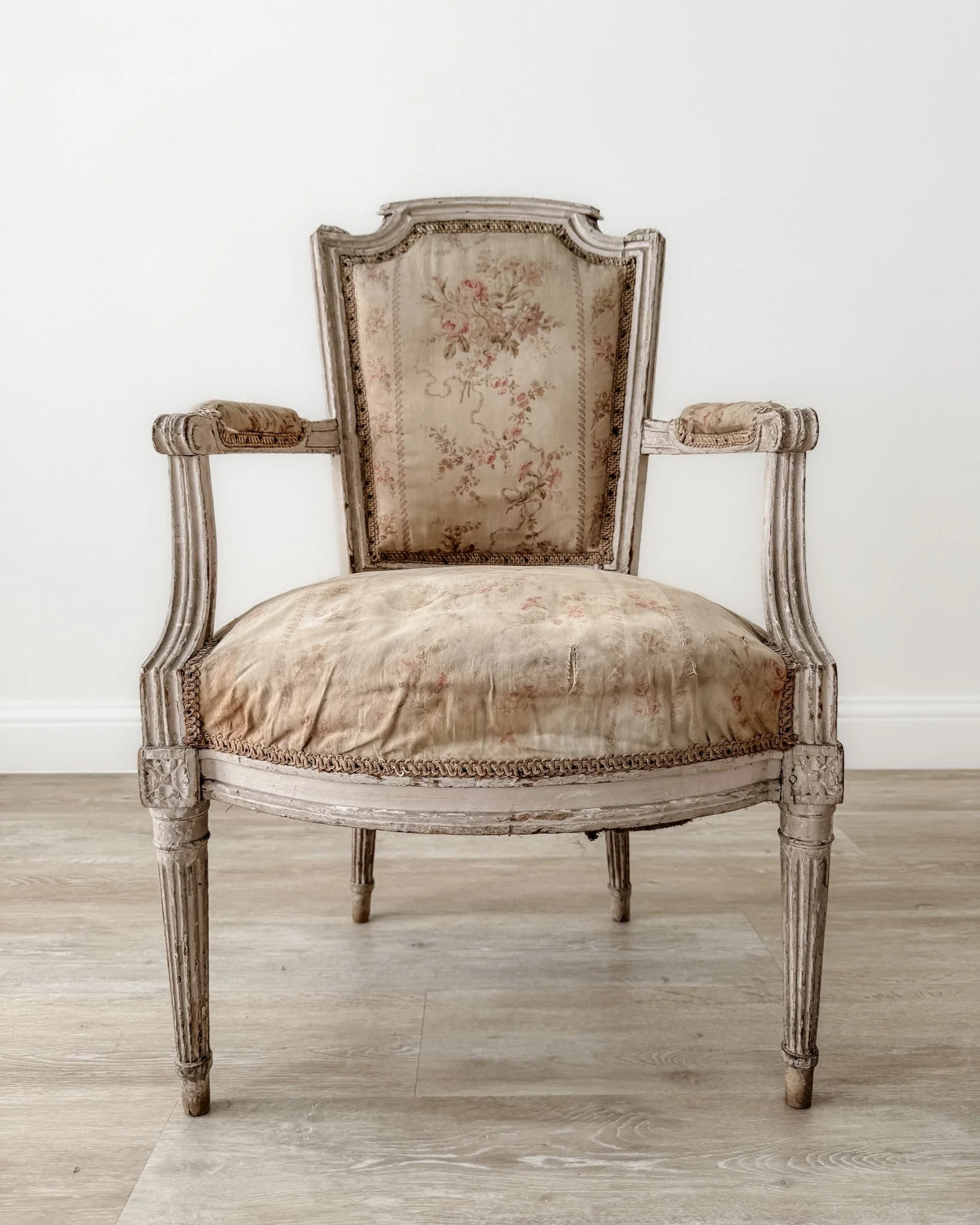 19th-Century French Louis XVI Style Fauteuil Armchairs