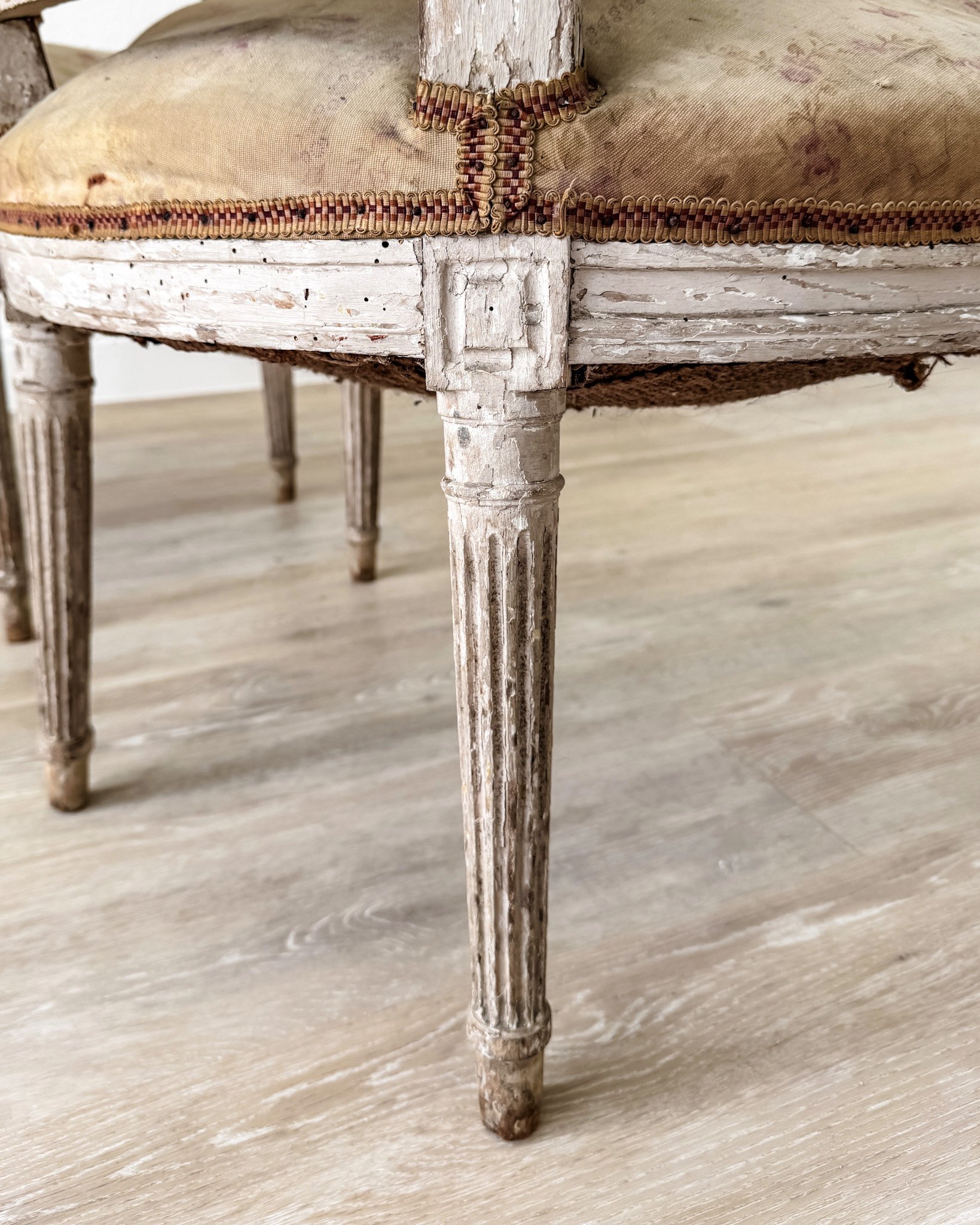 19th-Century French Louis XVI Style Fauteuil Armchairs