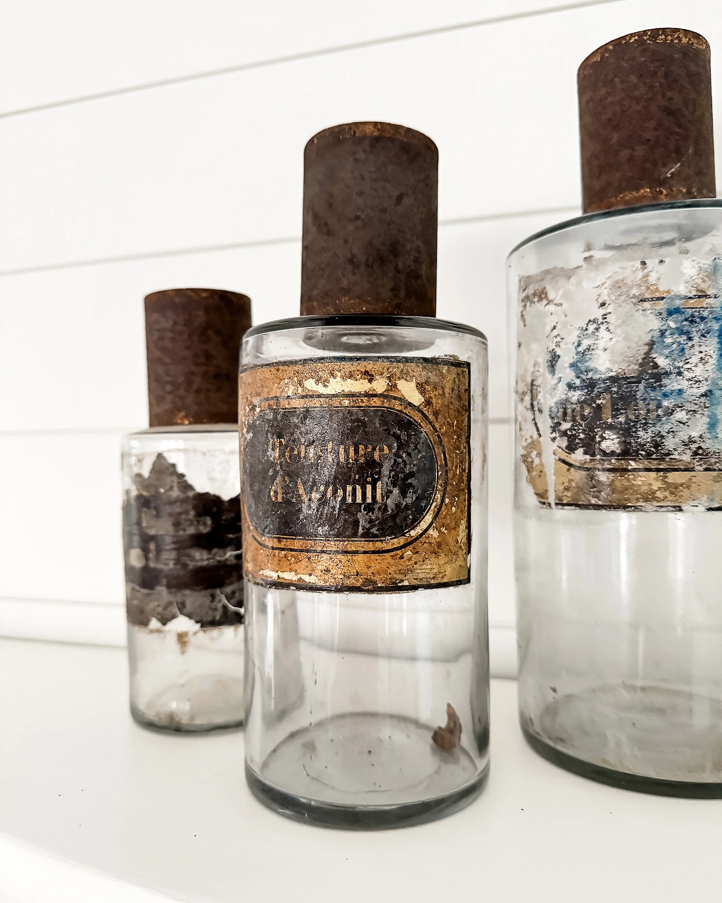 Antique French Apothecary Bottles