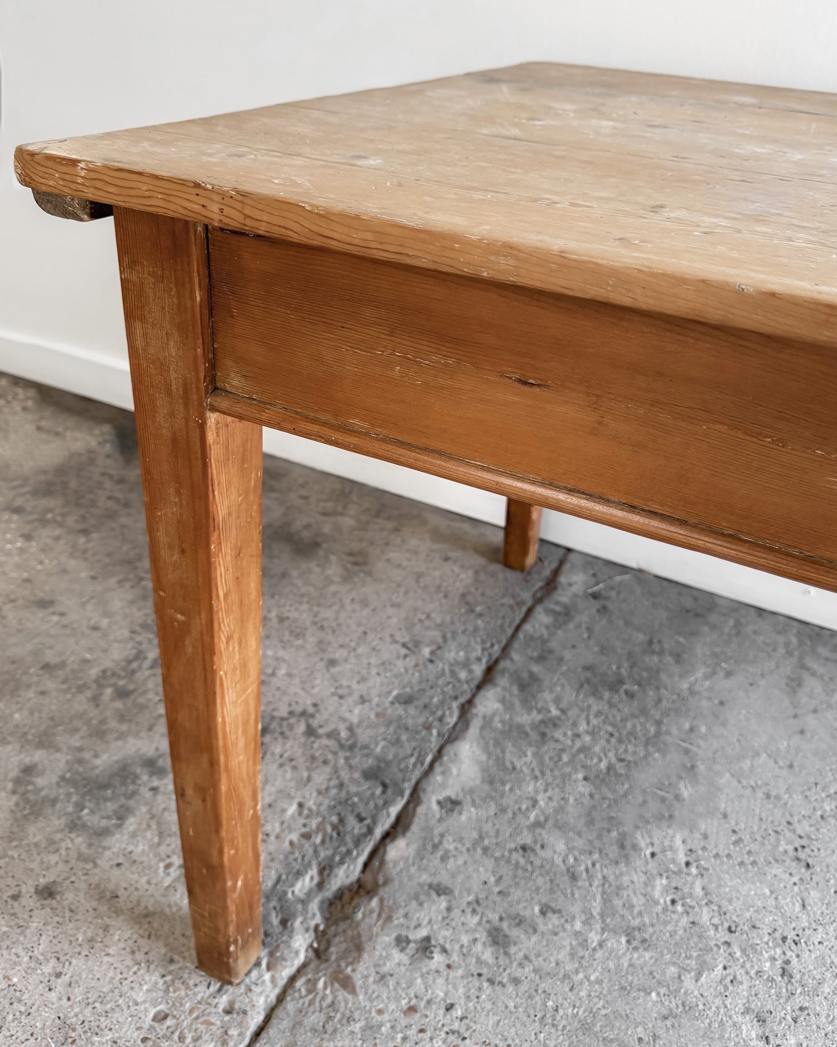 Antique English Pine Kitchen Table