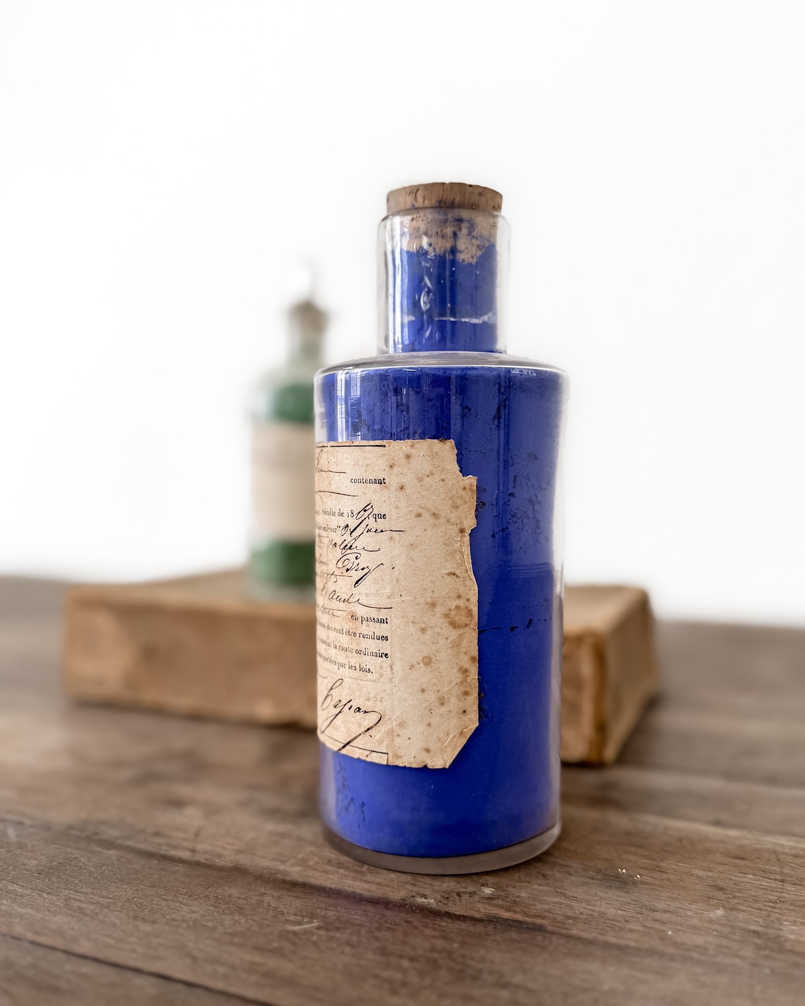 19th Century French Paint Pigments in Glass Bottles