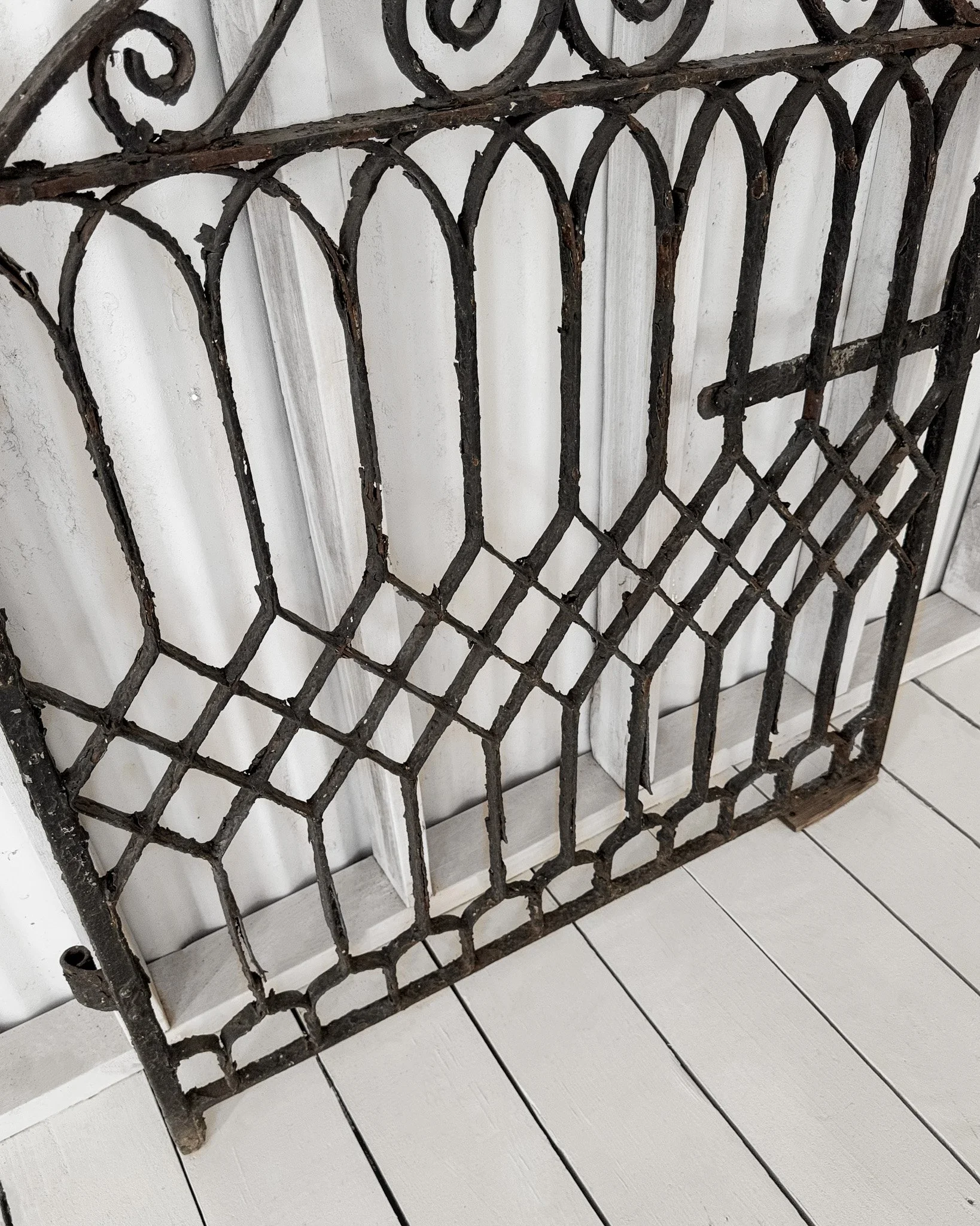 Victorian Cast Iron Garden Gate with Lattice Detail