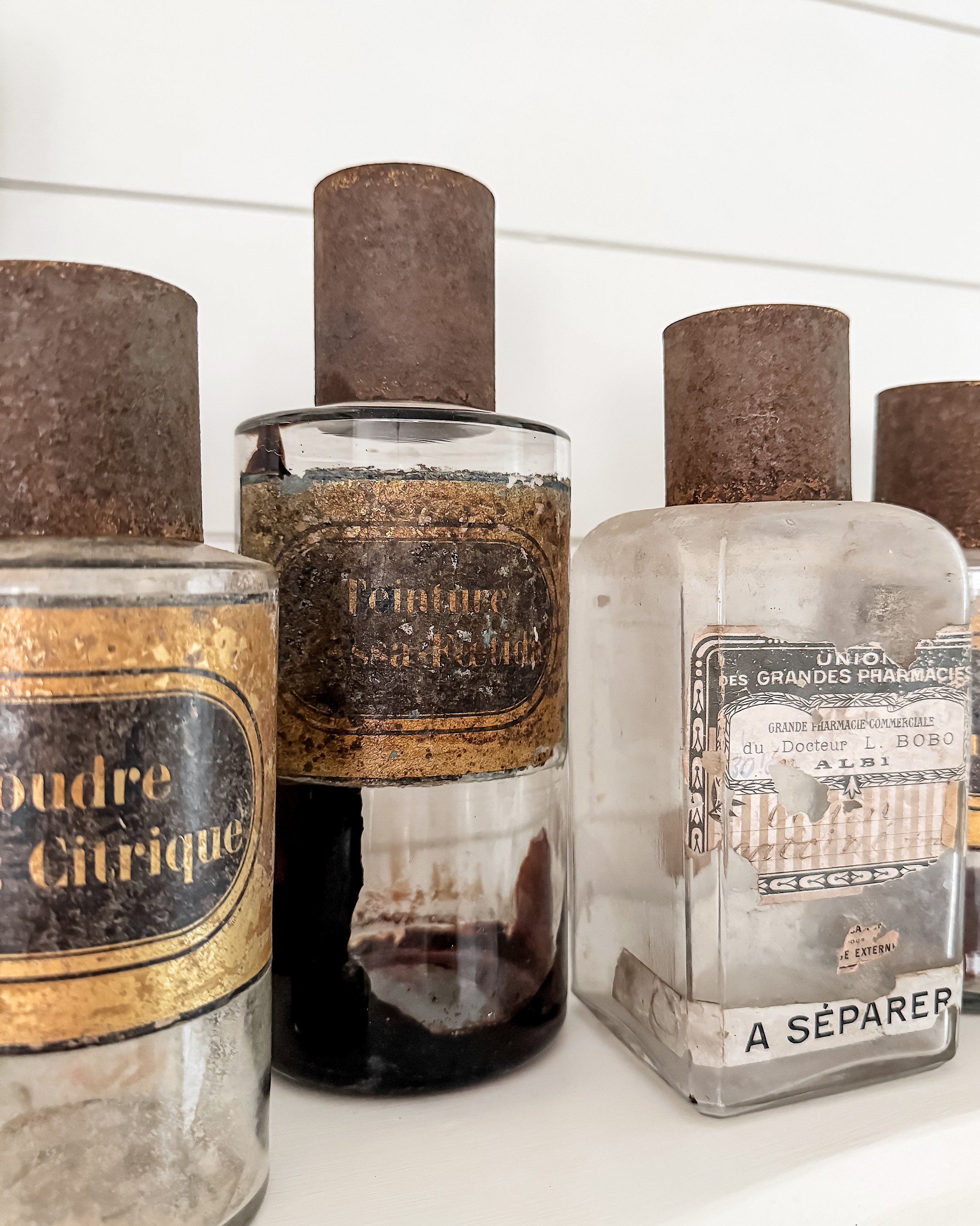 Antique French Apothecary Bottles