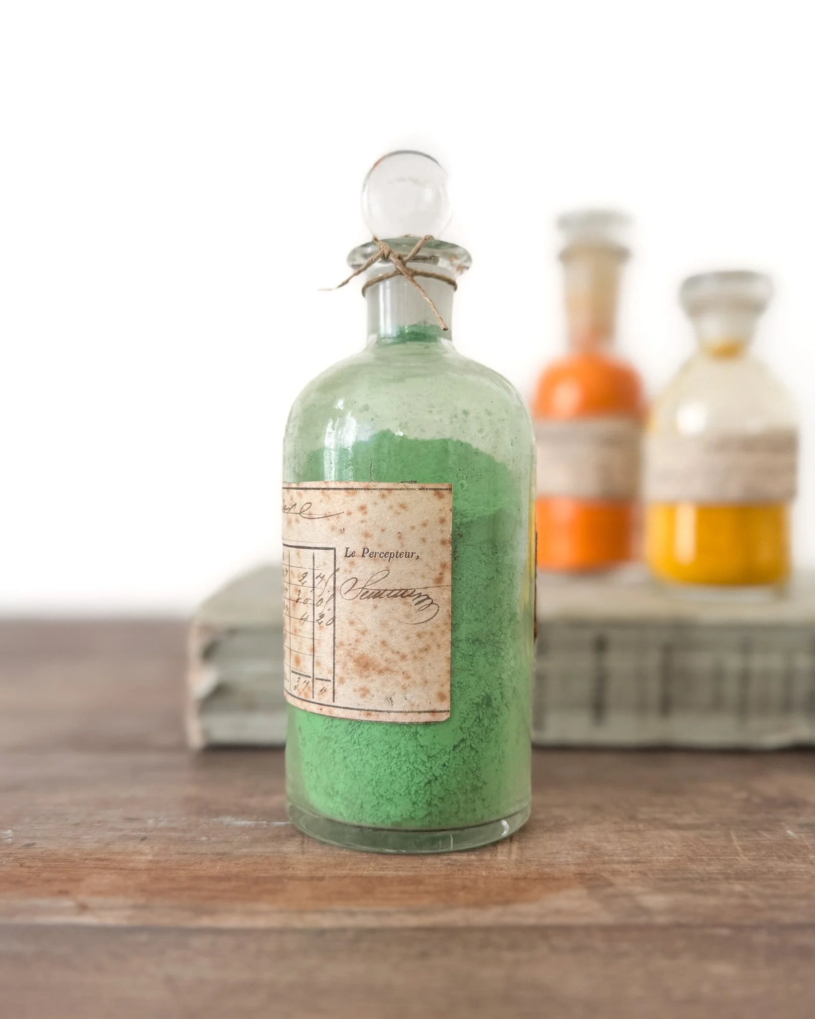 19th Century French Paint Pigments in Glass Bottles