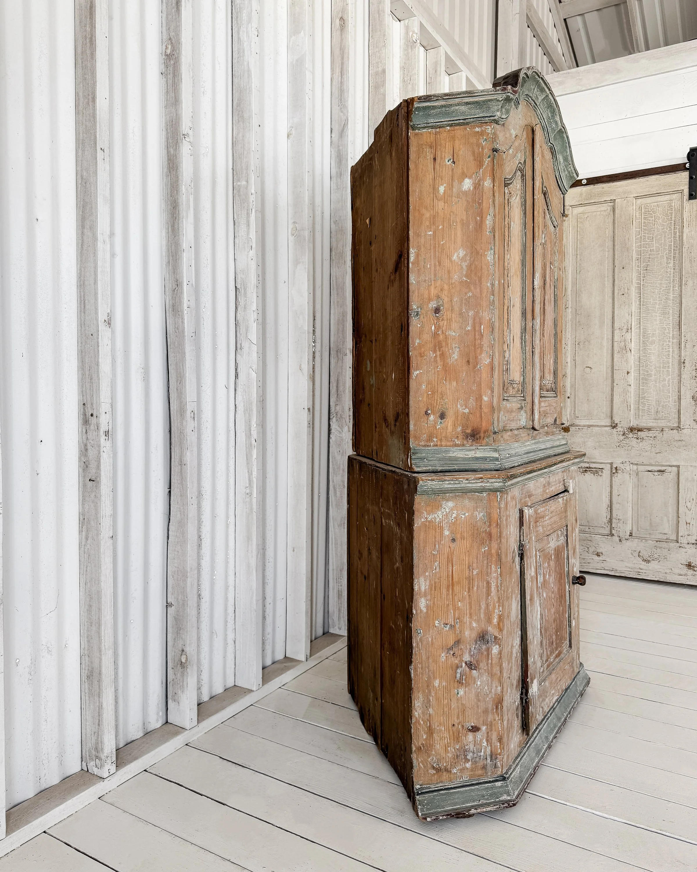 Late Baroque Swedish Corner Cupboard