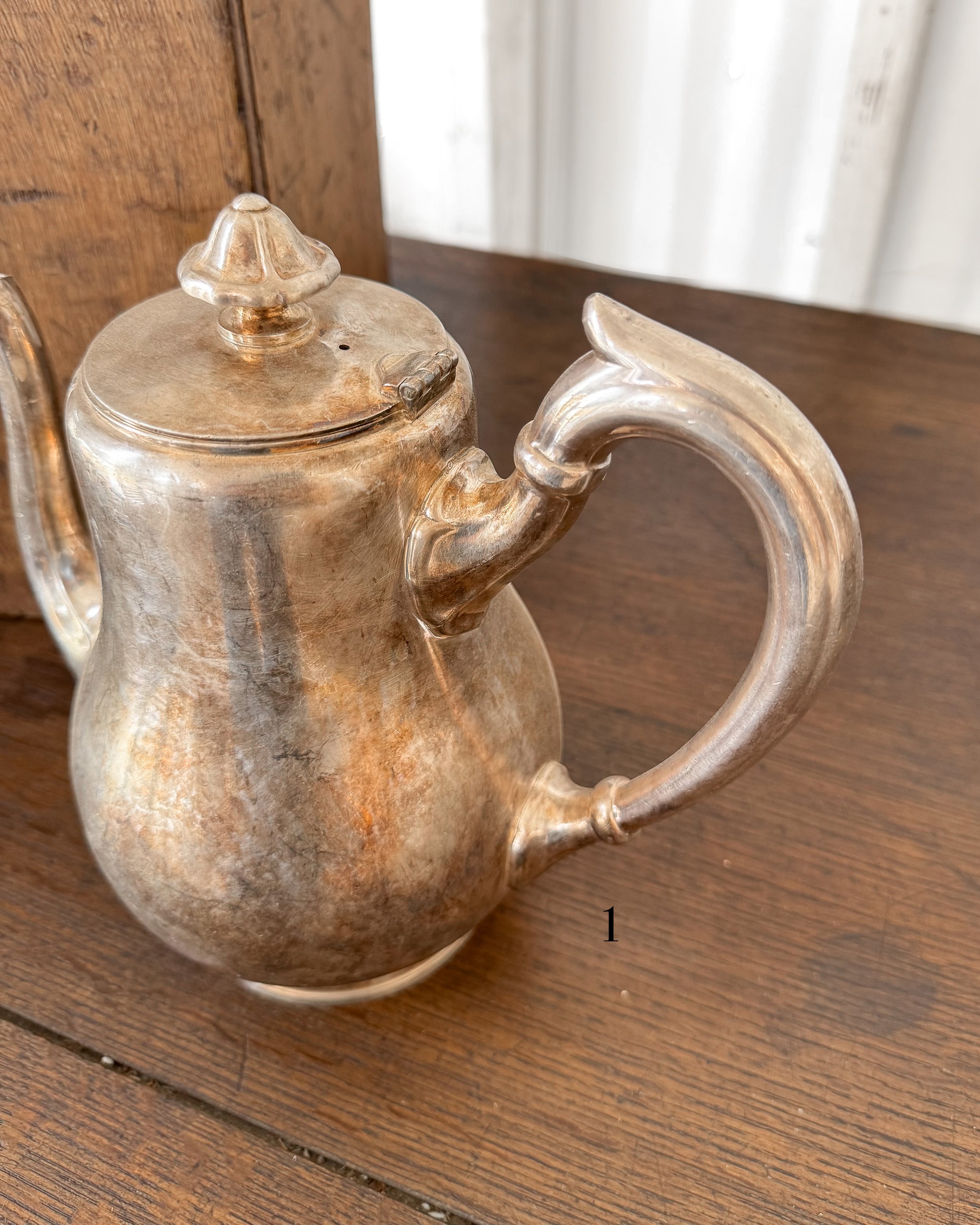 Antique Ercuis Silver Teapot