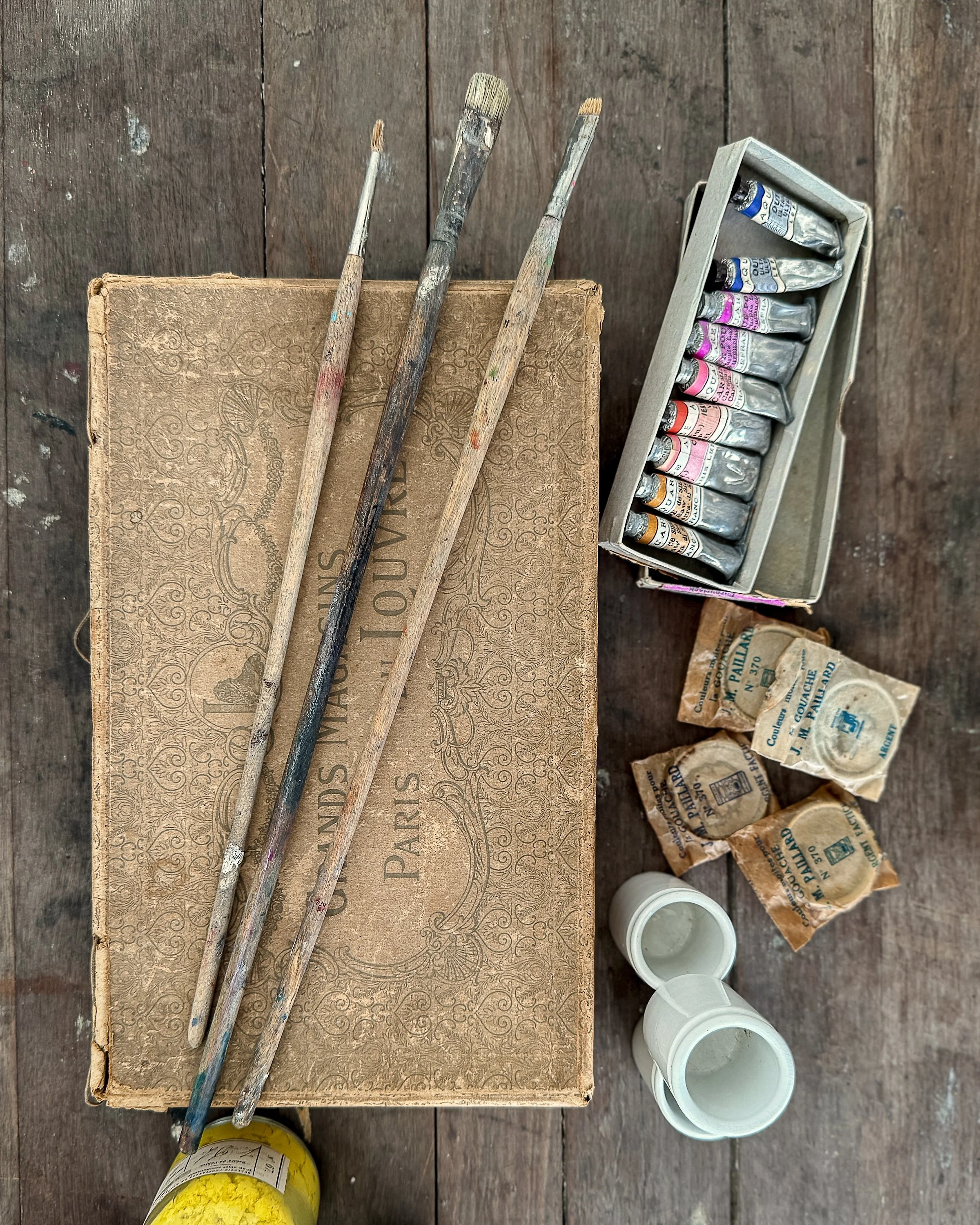 Set of Vintage French Artist Supplies