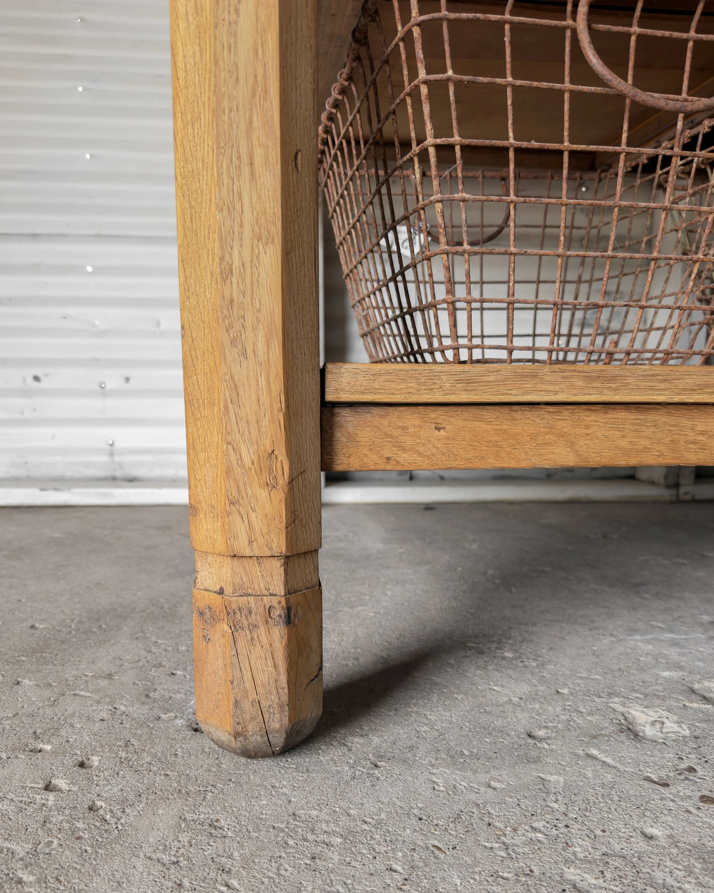 Antique English Oak Work Table | Kitchen Island
