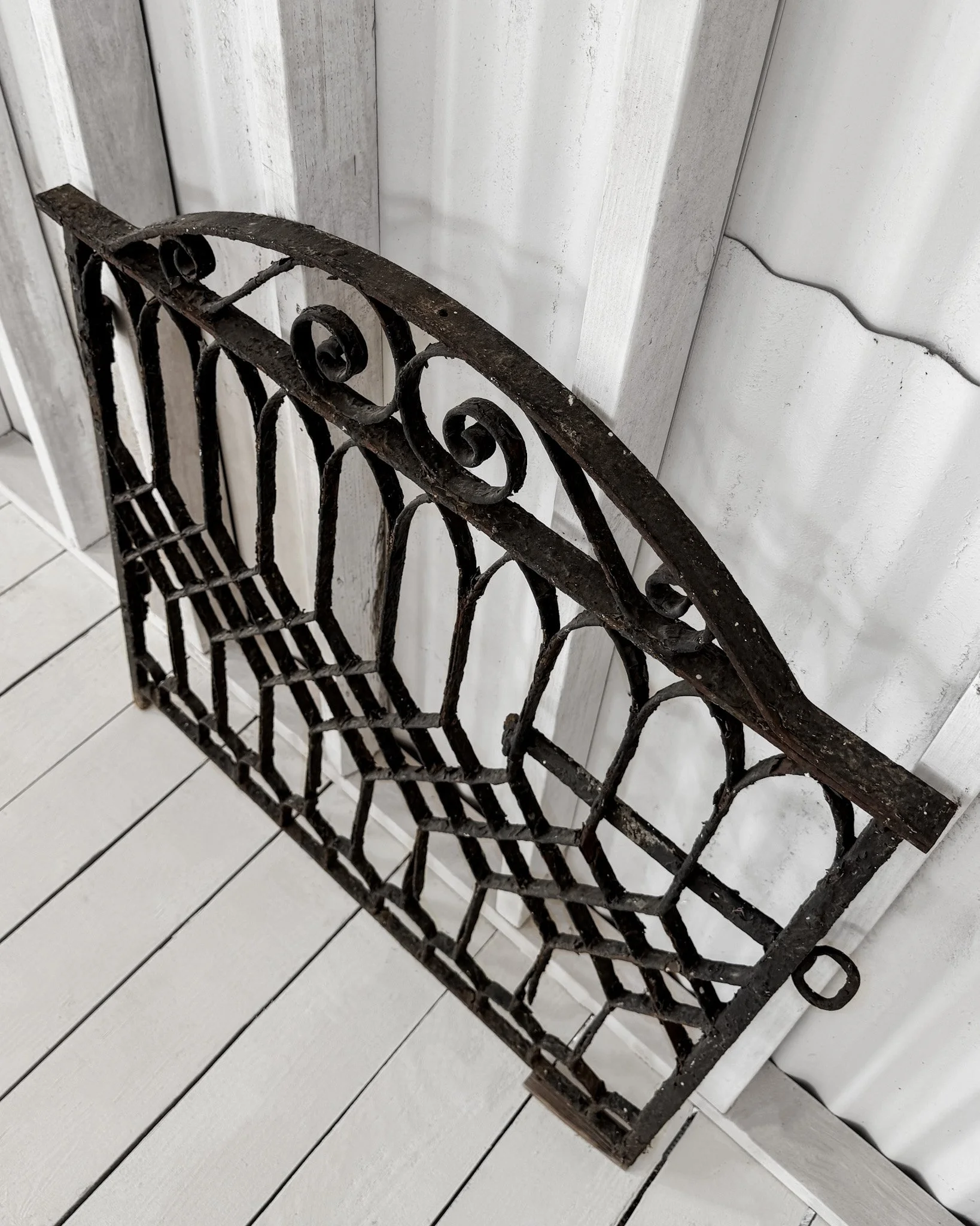 Victorian Cast Iron Garden Gate with Lattice Detail