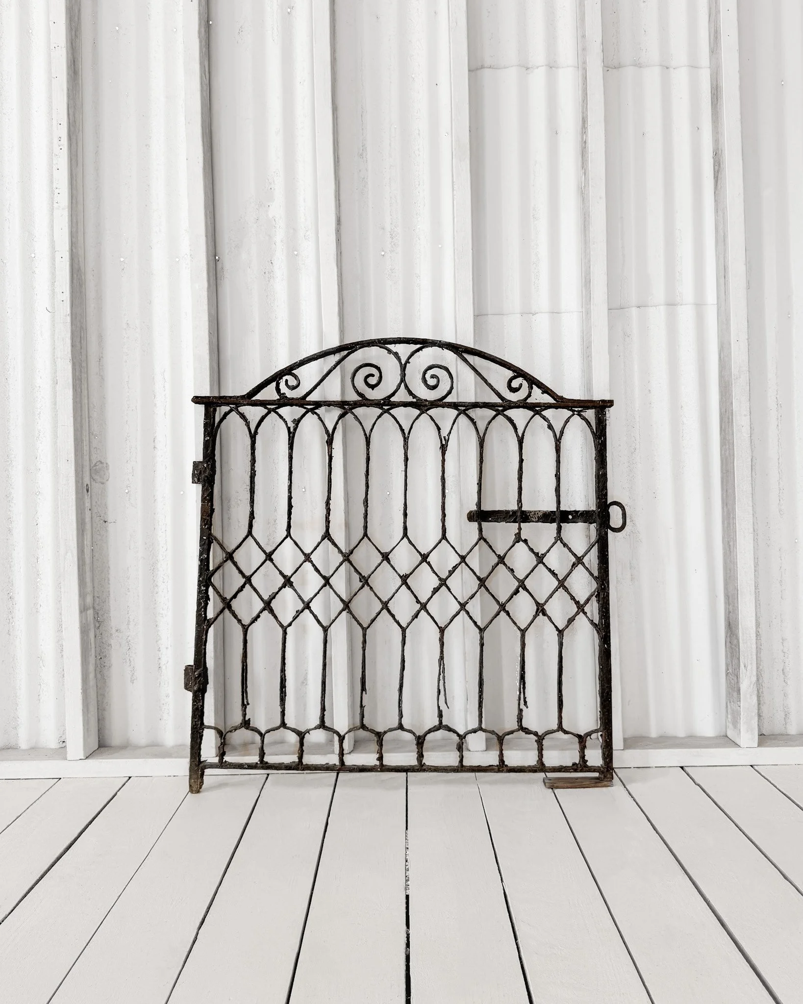 Victorian Cast Iron Garden Gate with Lattice Detail