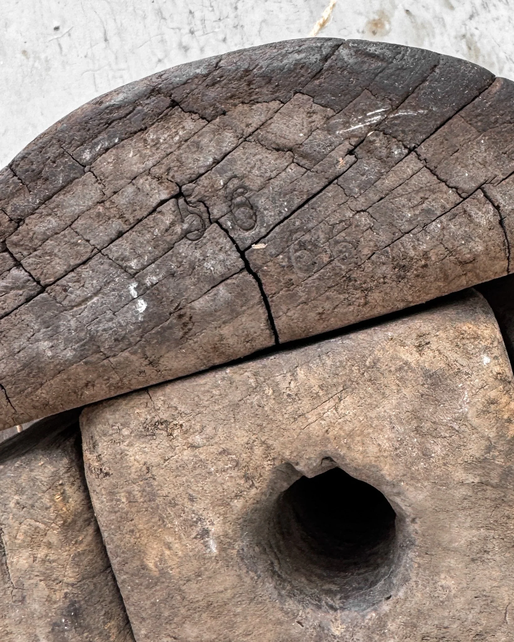 Antique Wooden Puzzle Hat Blocks