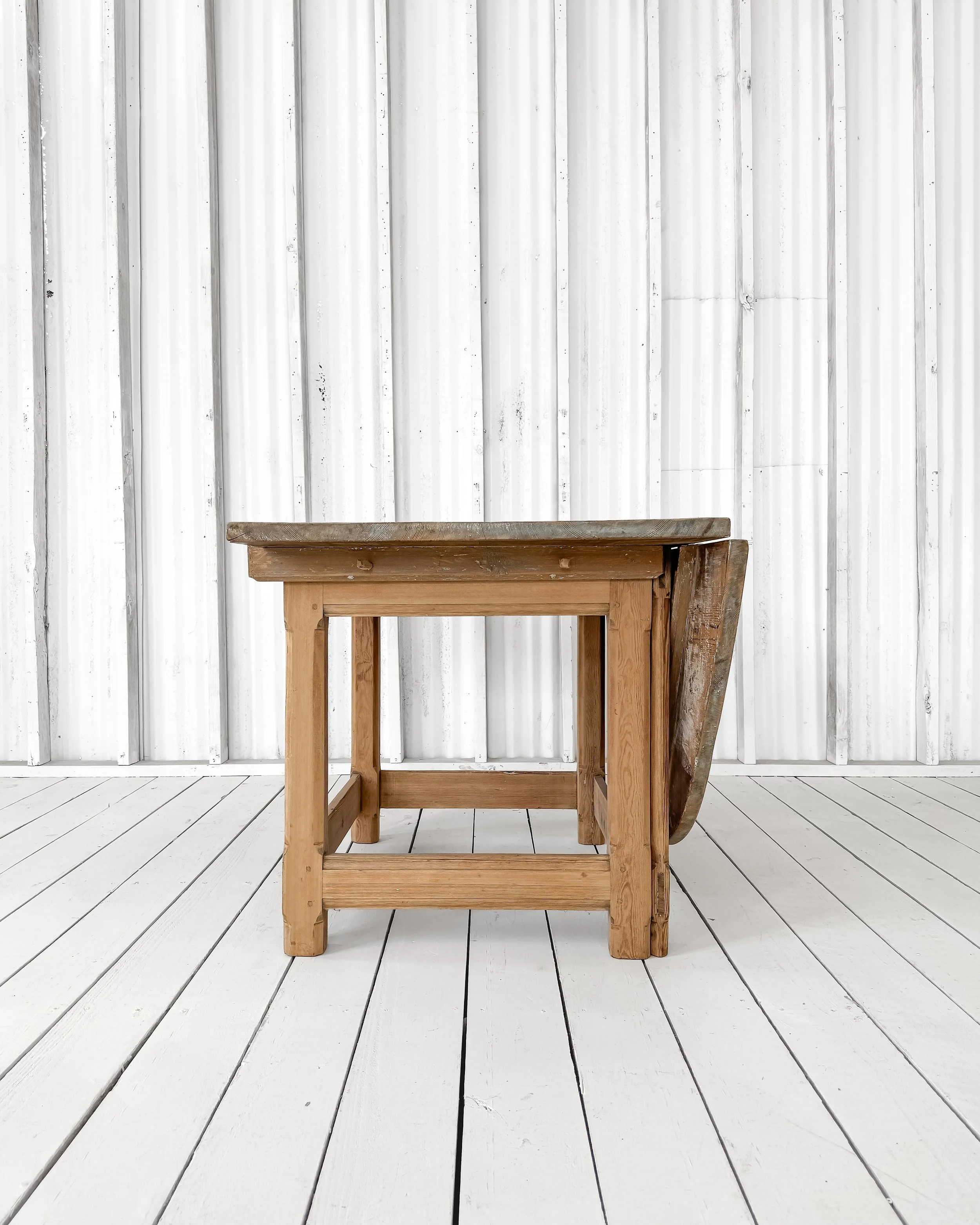 19th Century Swedish One-Sided Drop Leaf Table