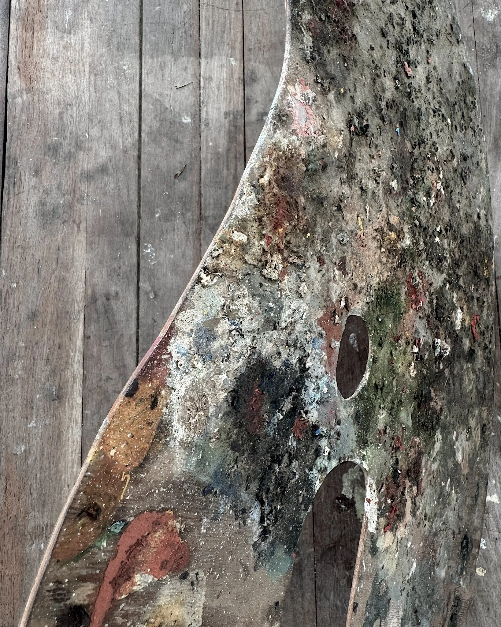 19th Century Wooden French Artist's Palette