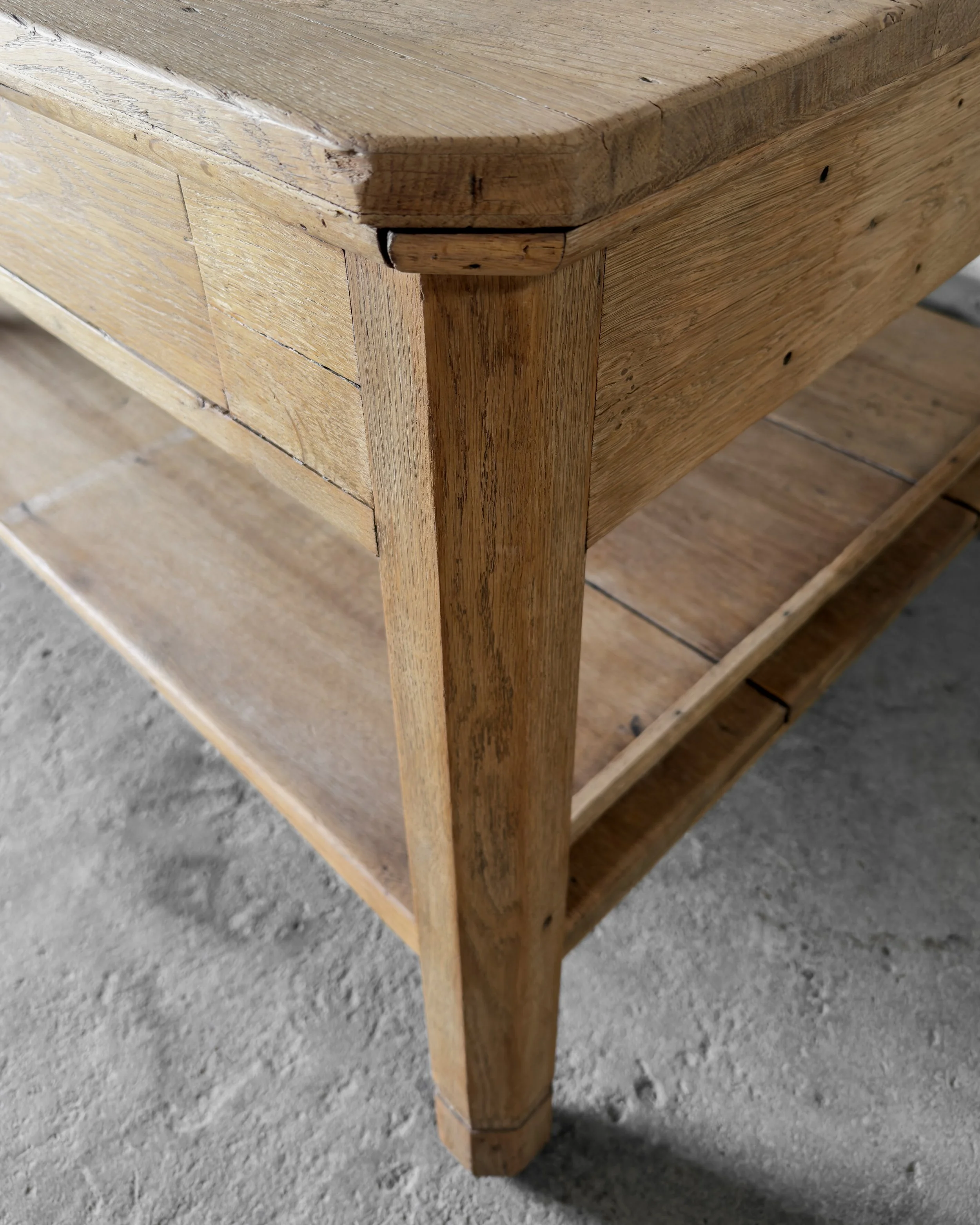 Antique English Oak Work Table | Kitchen Island
