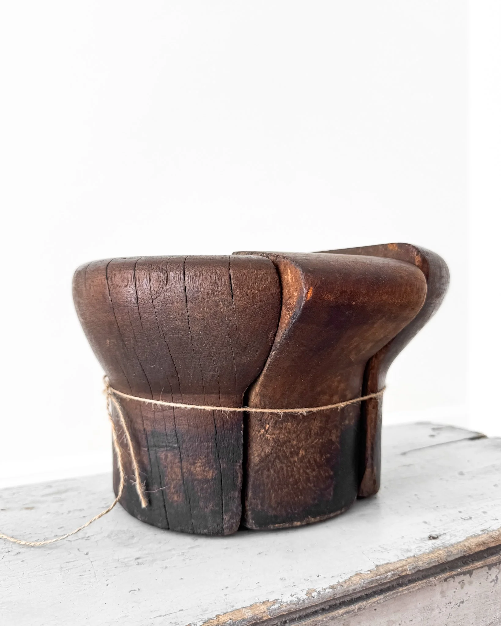 Antique Wooden Puzzle Hat Blocks