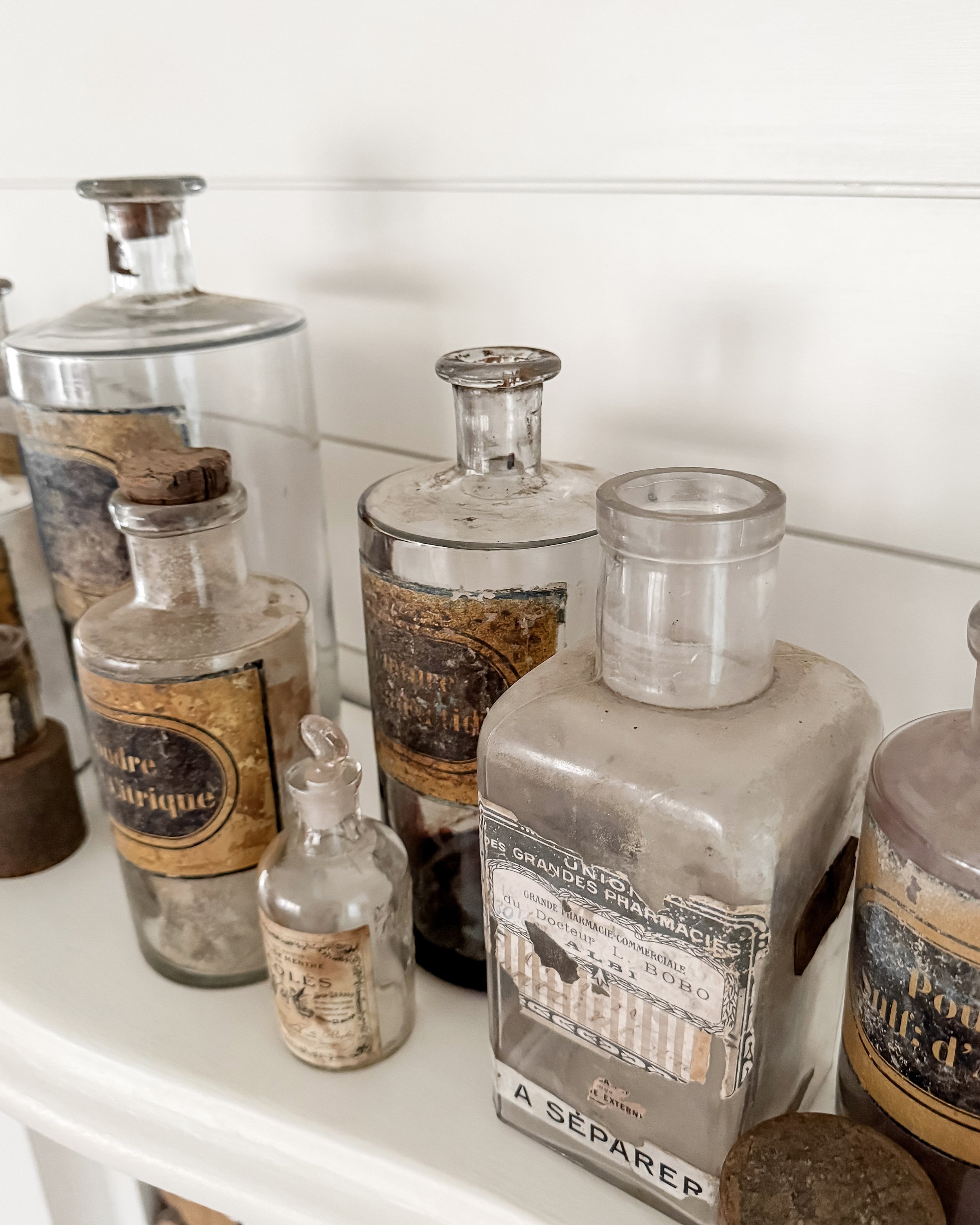 Antique French Apothecary Bottles