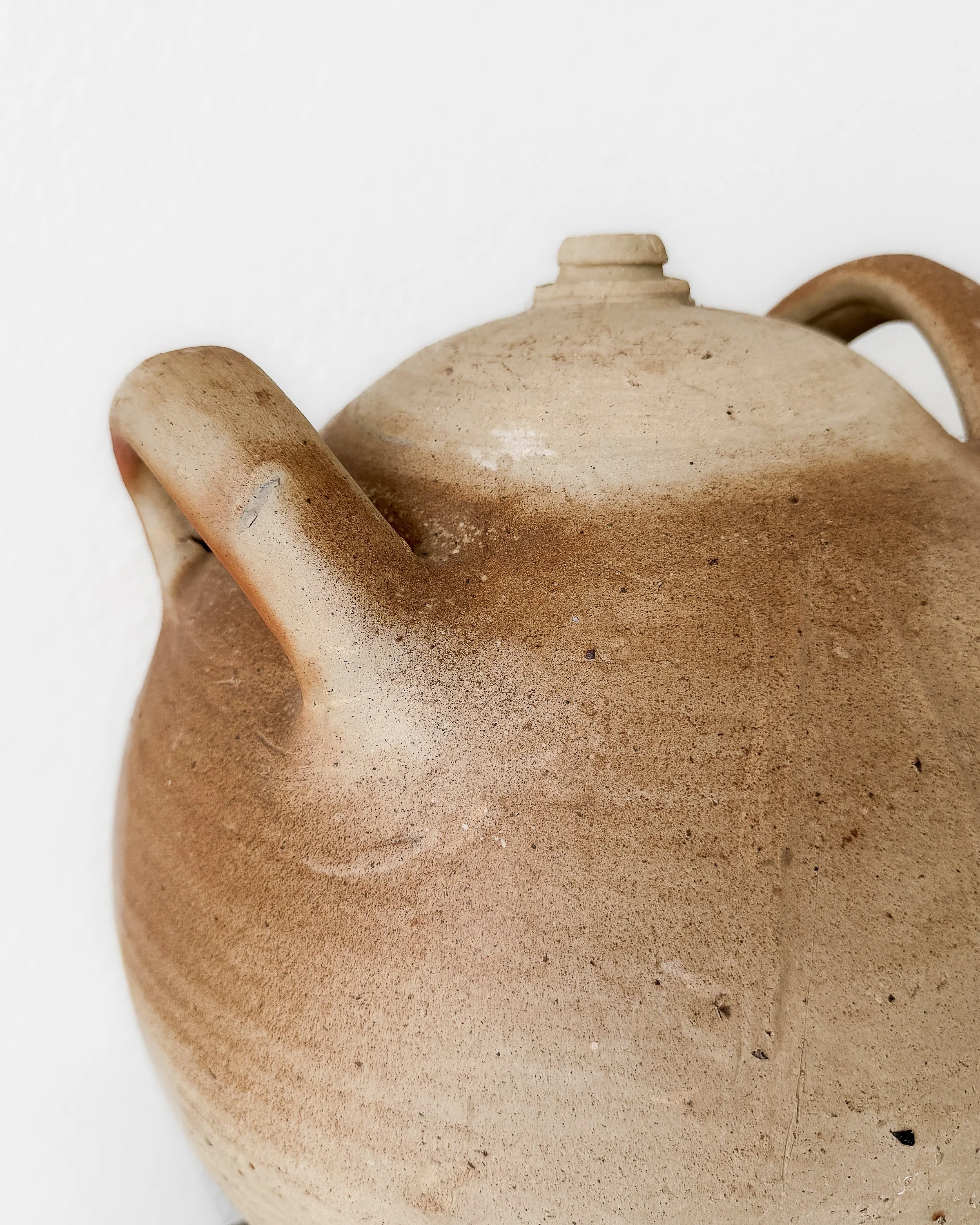 19th Century French Stoneware Olive Oil Jugs