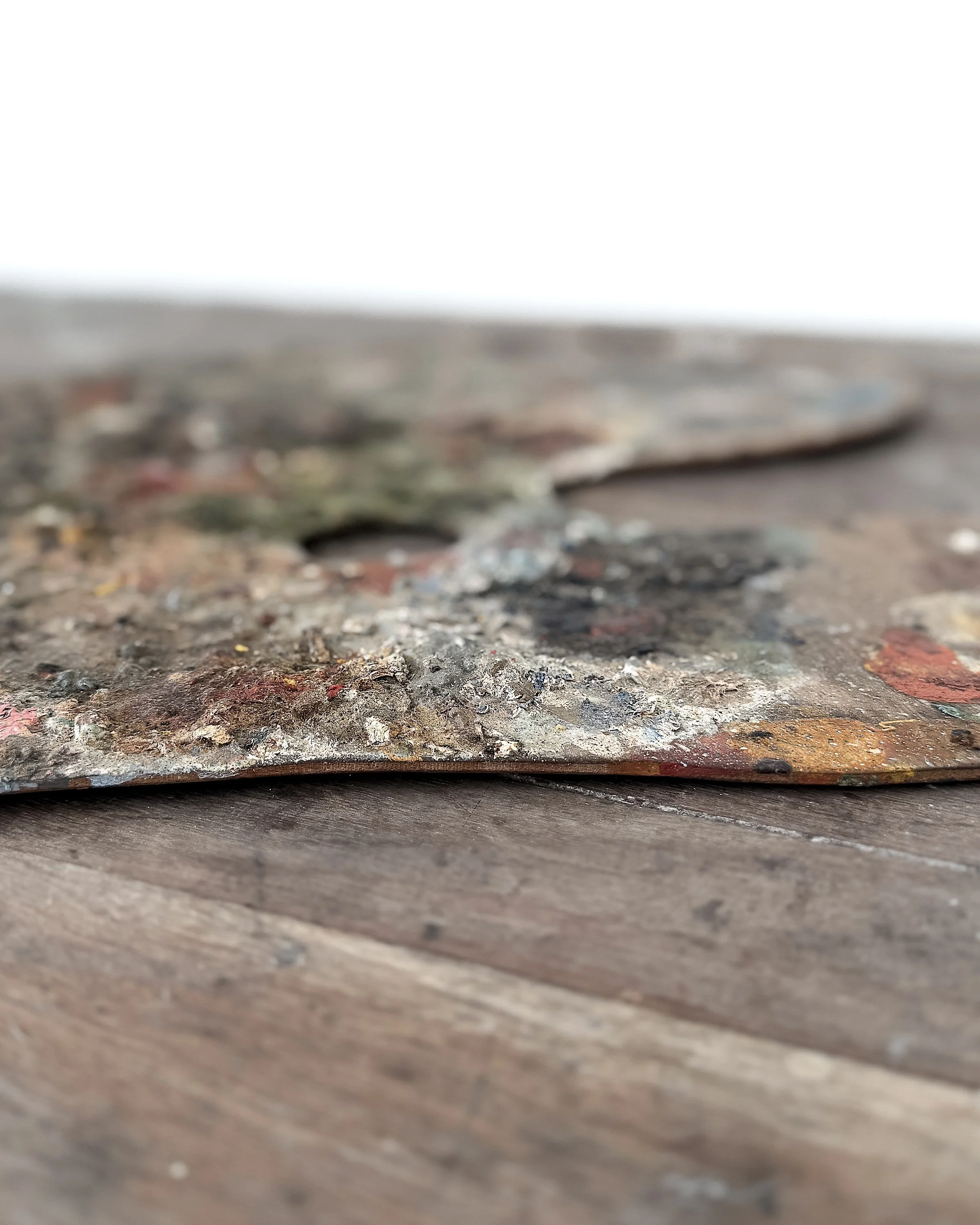 Antique Wooden French Artist's Palette