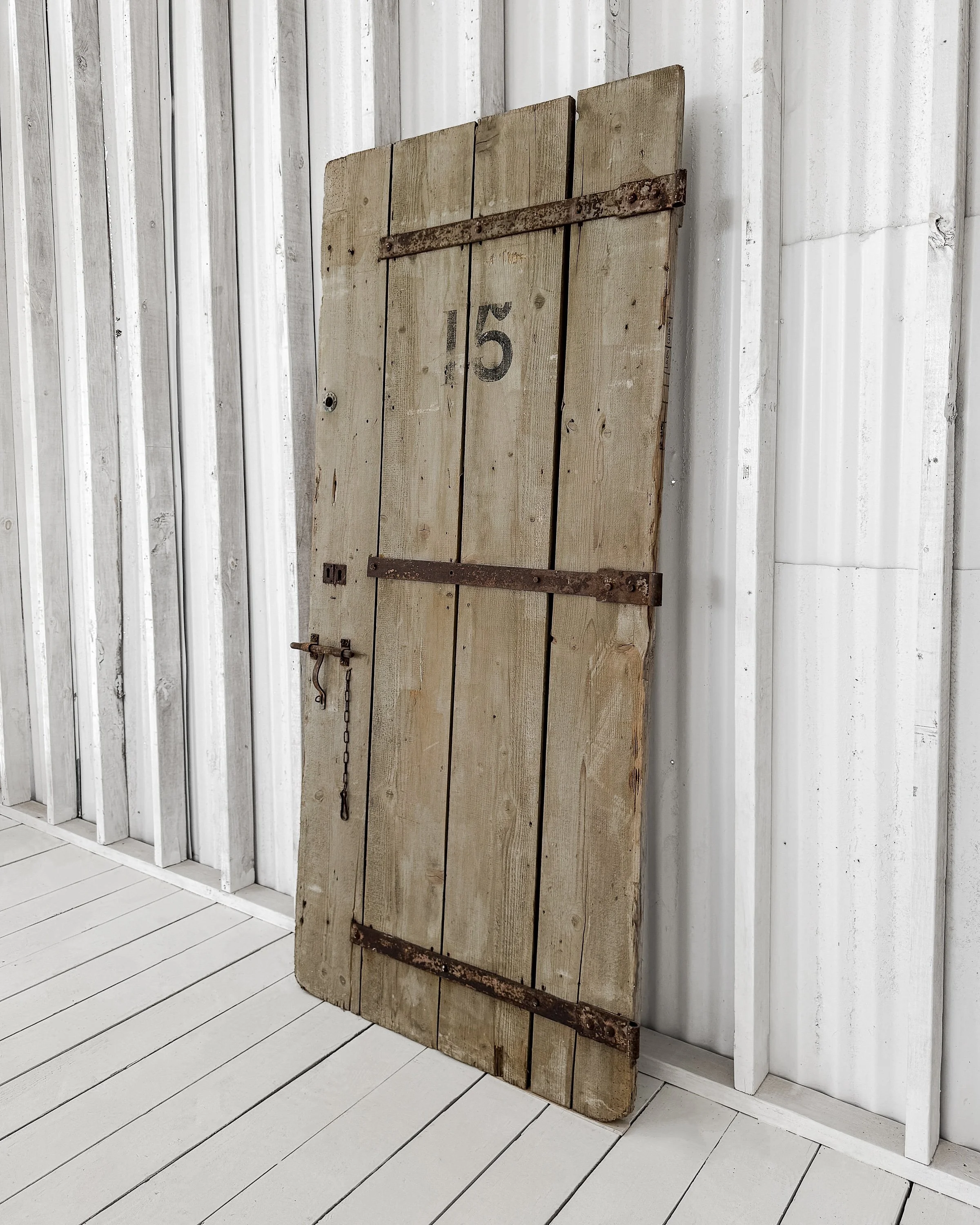 Salvaged Antique French Barn Shutter