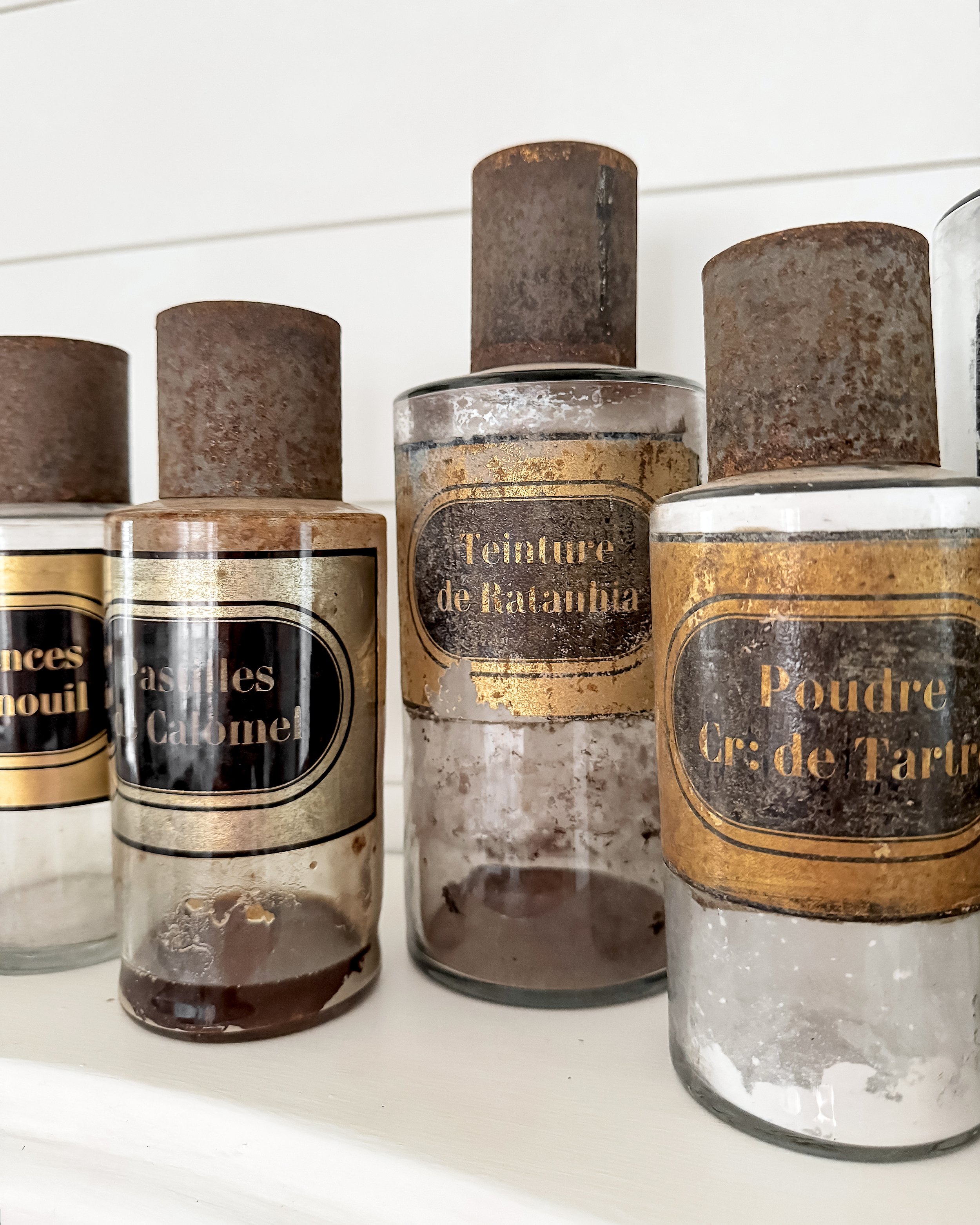 Antique French Apothecary Bottles
