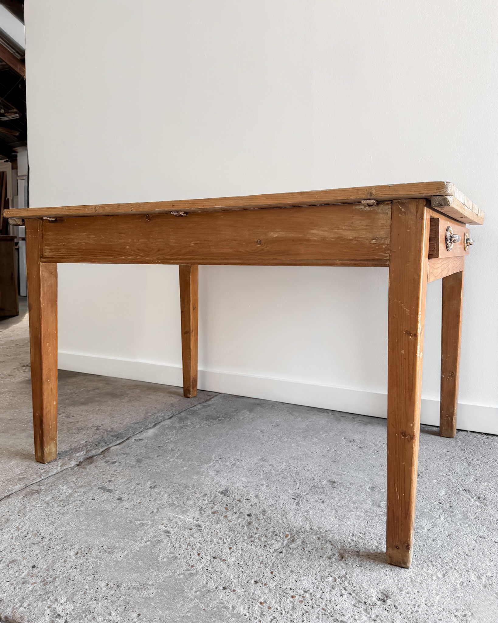 Antique English Pine Kitchen Table
