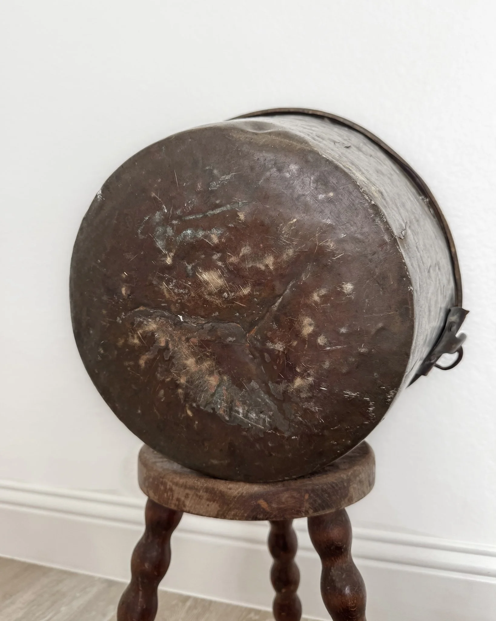 Antique Copper Cauldron