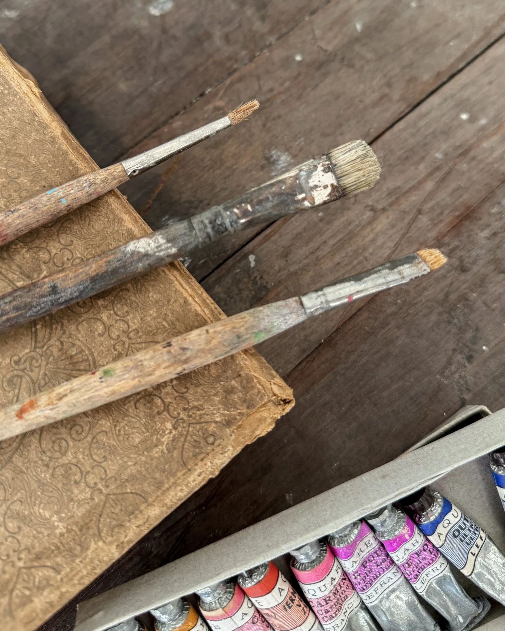 Set of Vintage French Artist Supplies