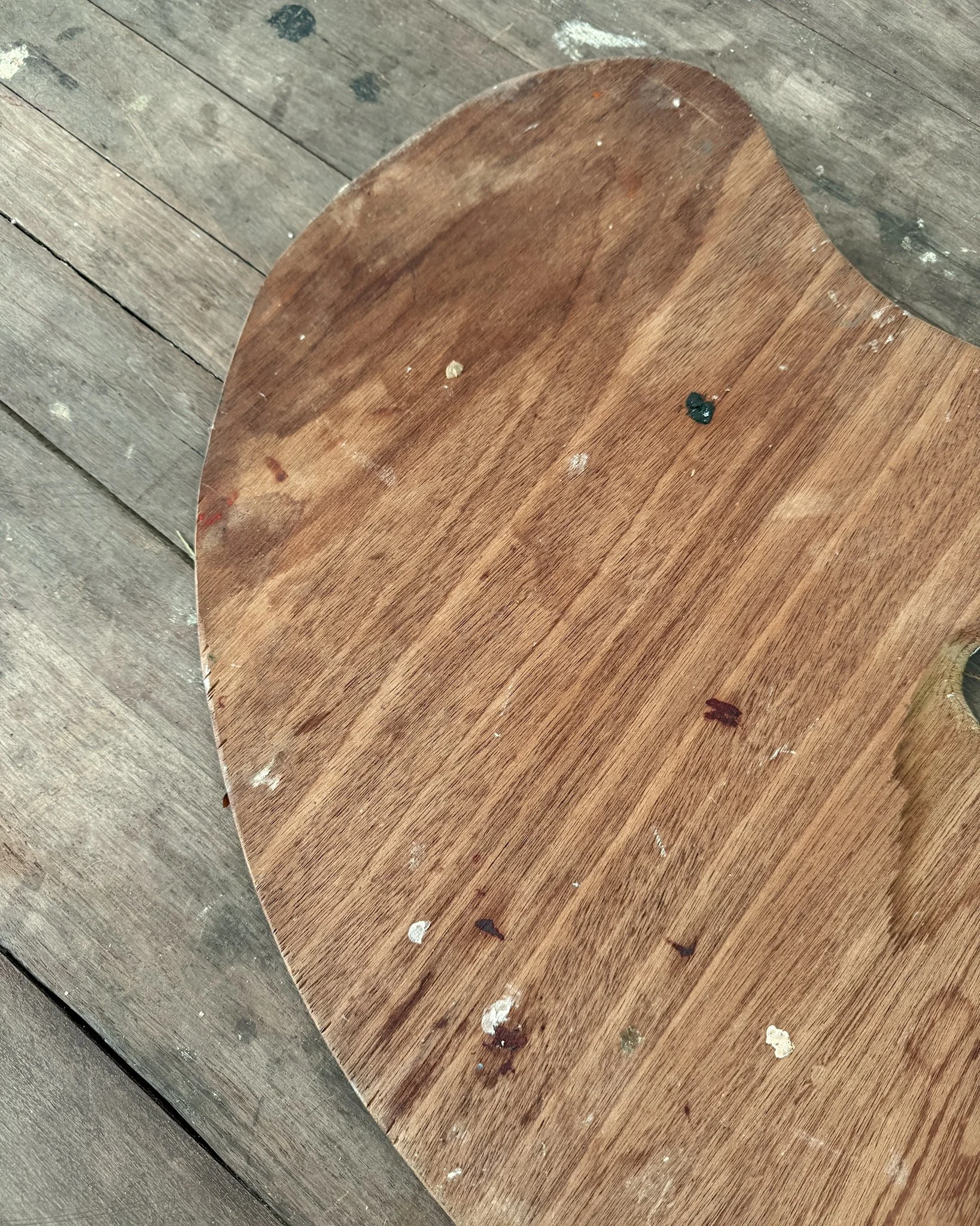 19th Century Wooden French Artist's Palette