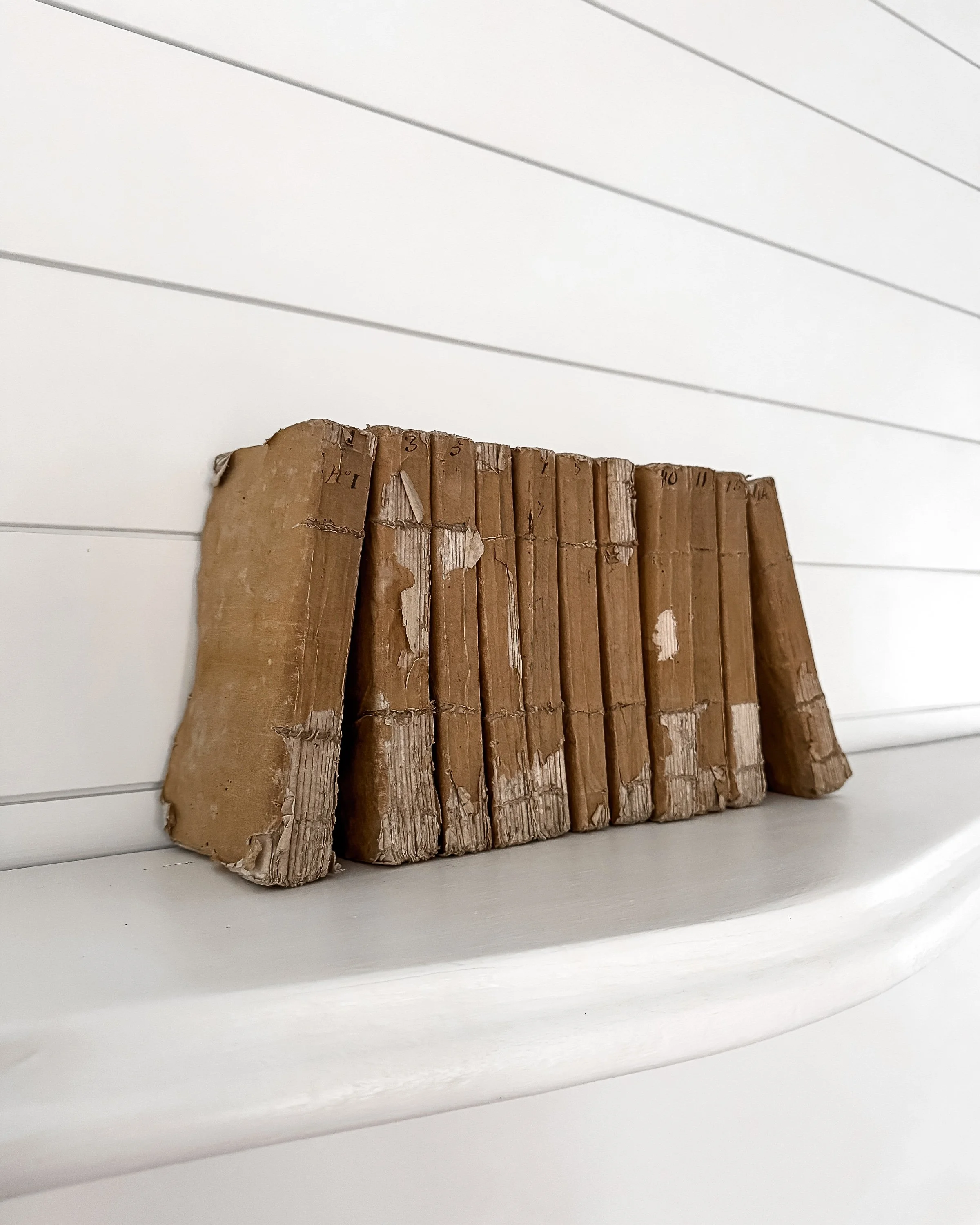 18th Century French Rag Paper Books