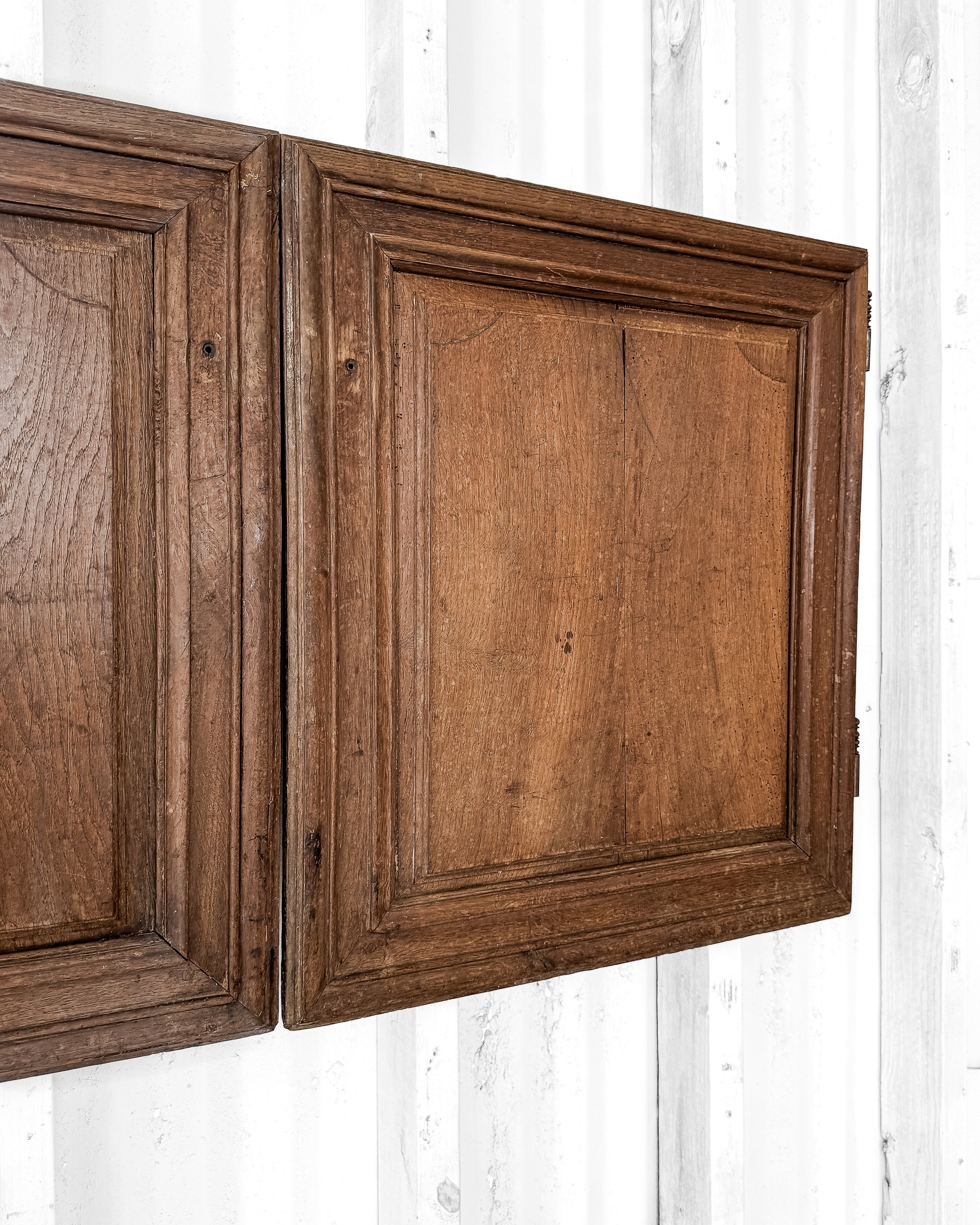 Salvaged 19th Century French Oak Cupboard Doors