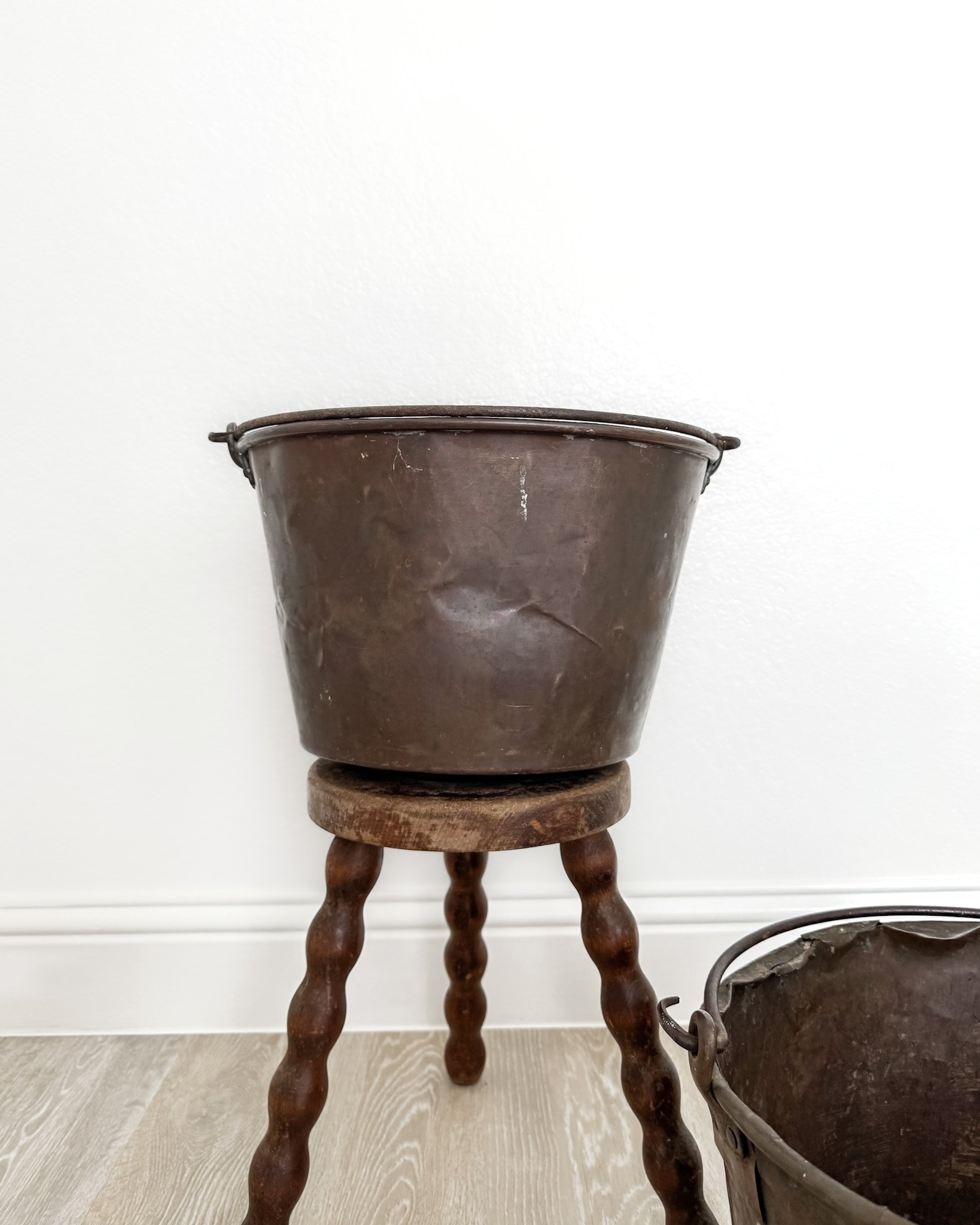 Antique Copper Cauldron