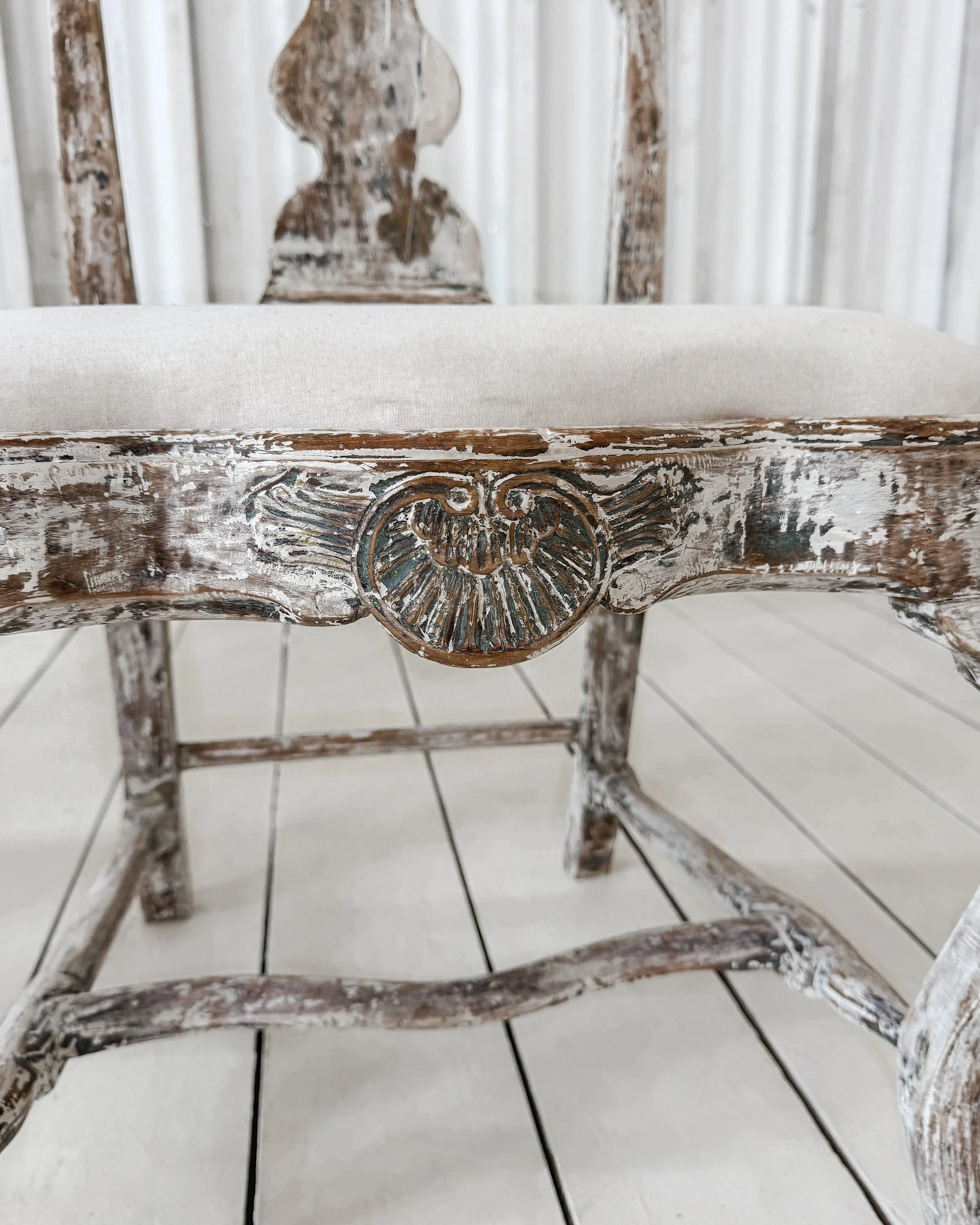 Painted Swedish Baroque Chairs