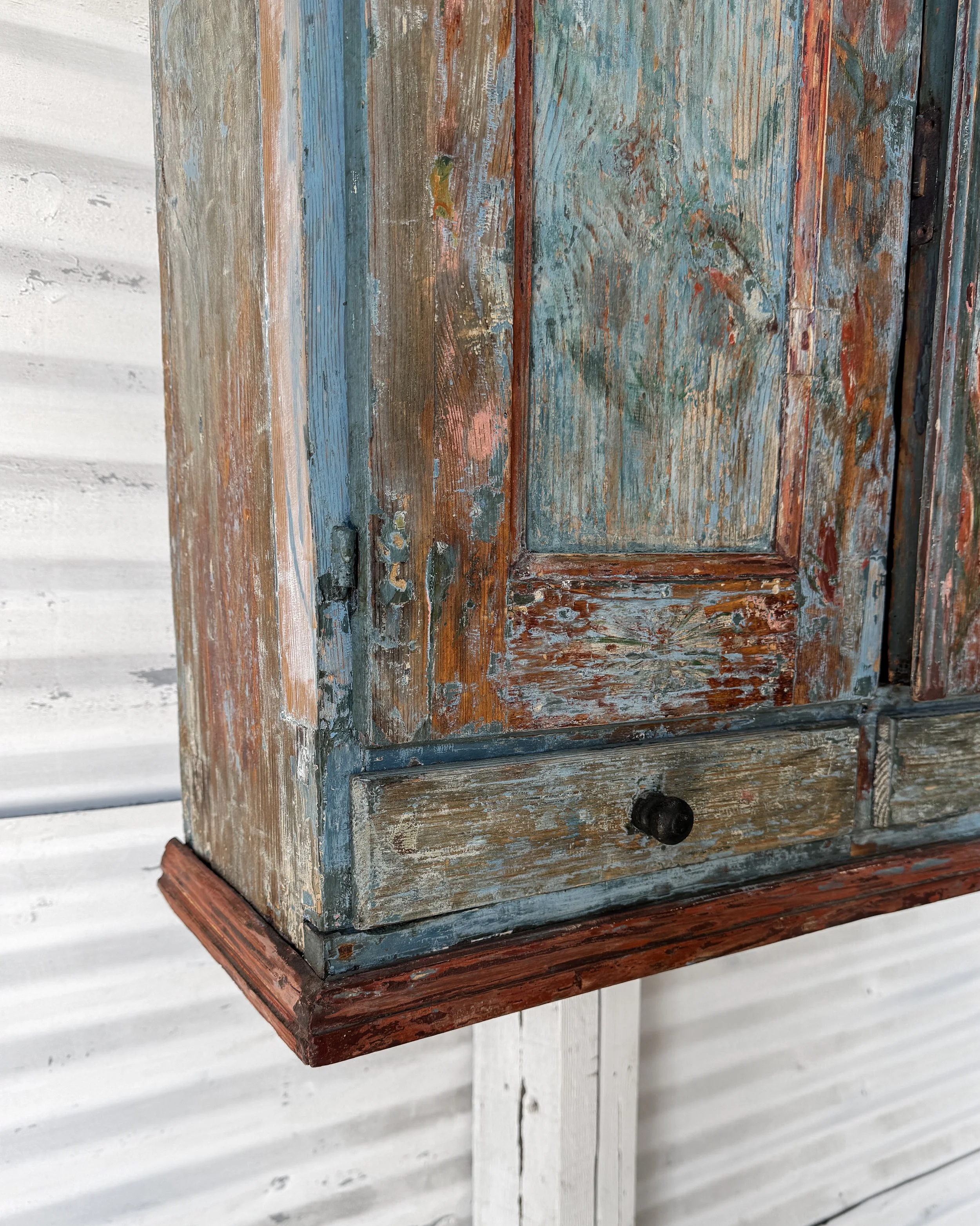 19th Century Swedish Wall Cabinet with Arched Top