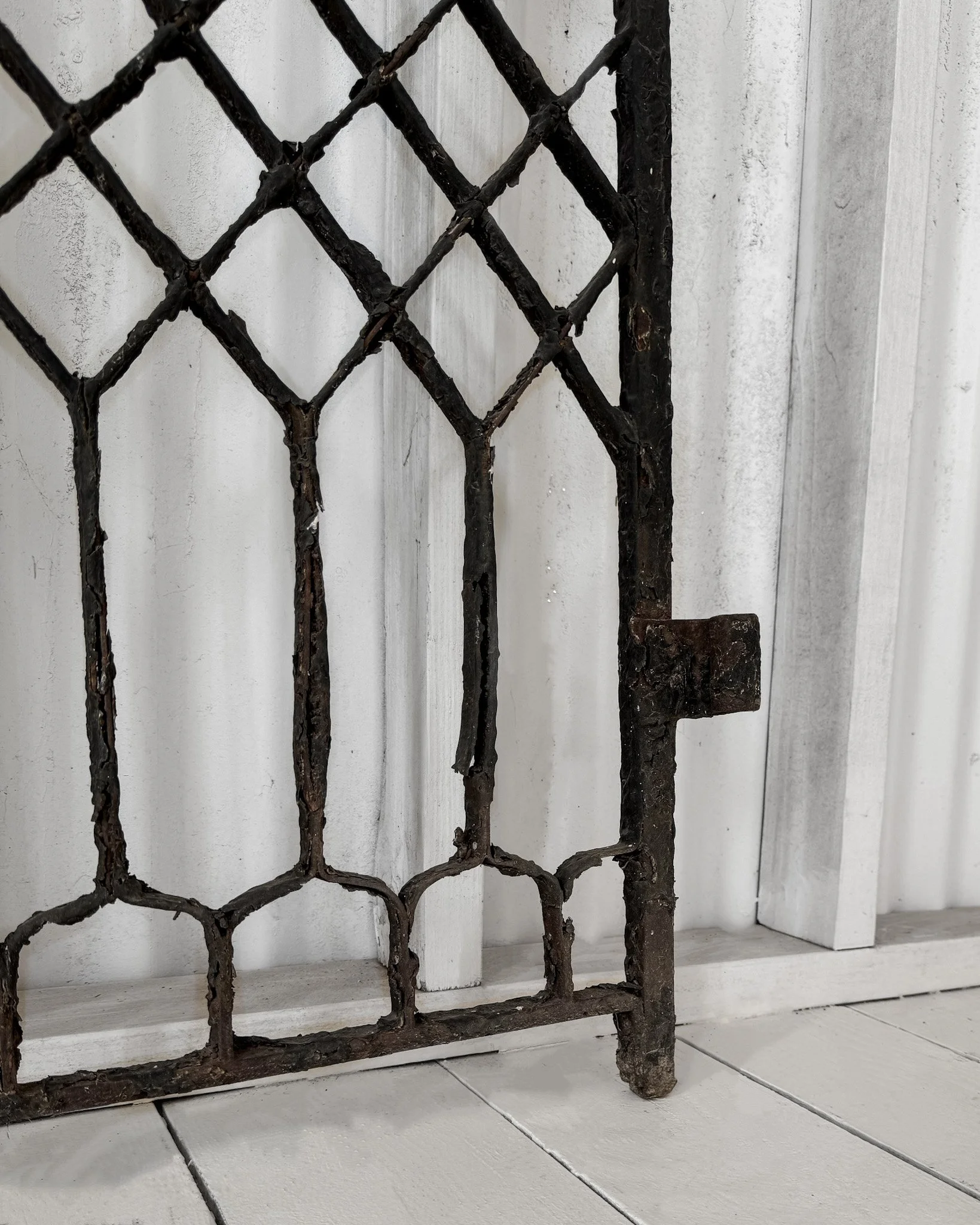 Victorian Cast Iron Garden Gate with Lattice Detail