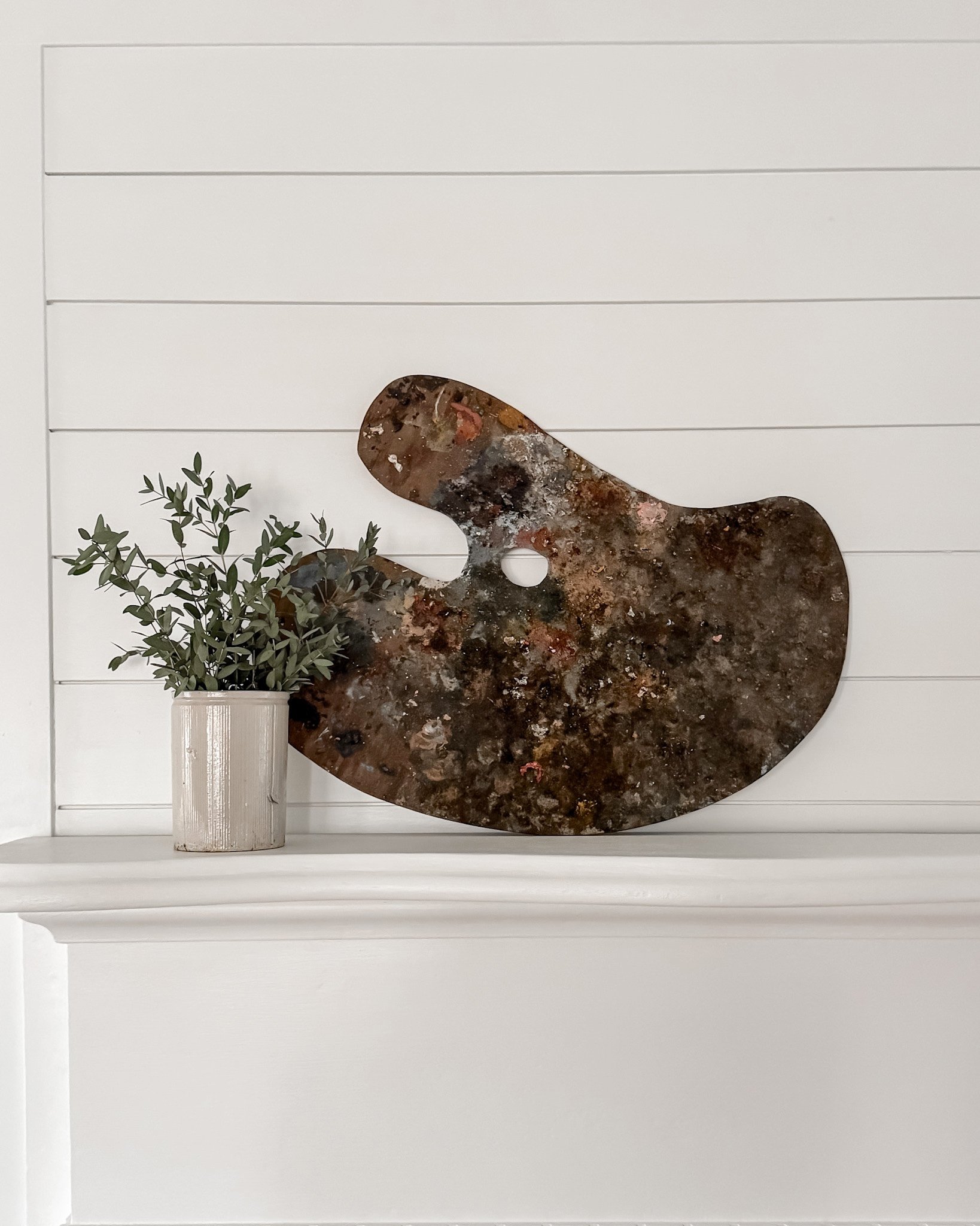 19th Century French Wooden Artist's Palette