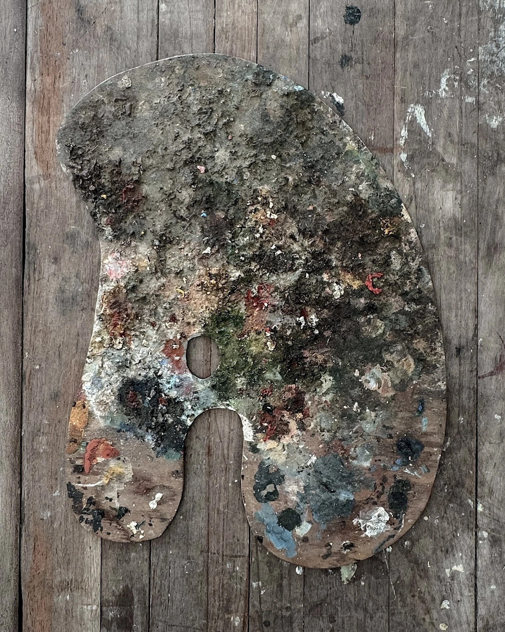 Antique Wooden French Artist's Palette