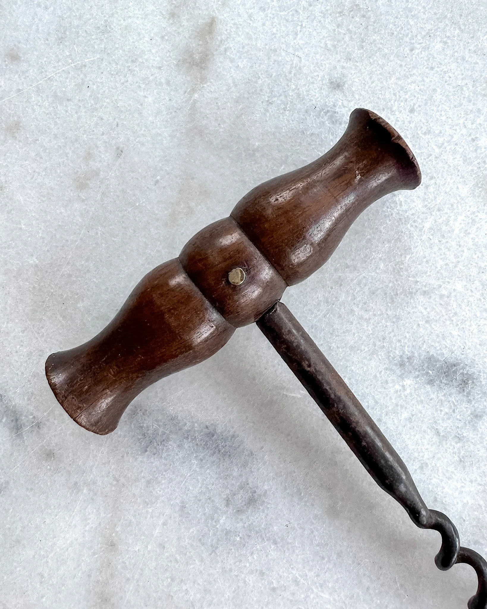 Victorian Wooden-Handled Corkscrew