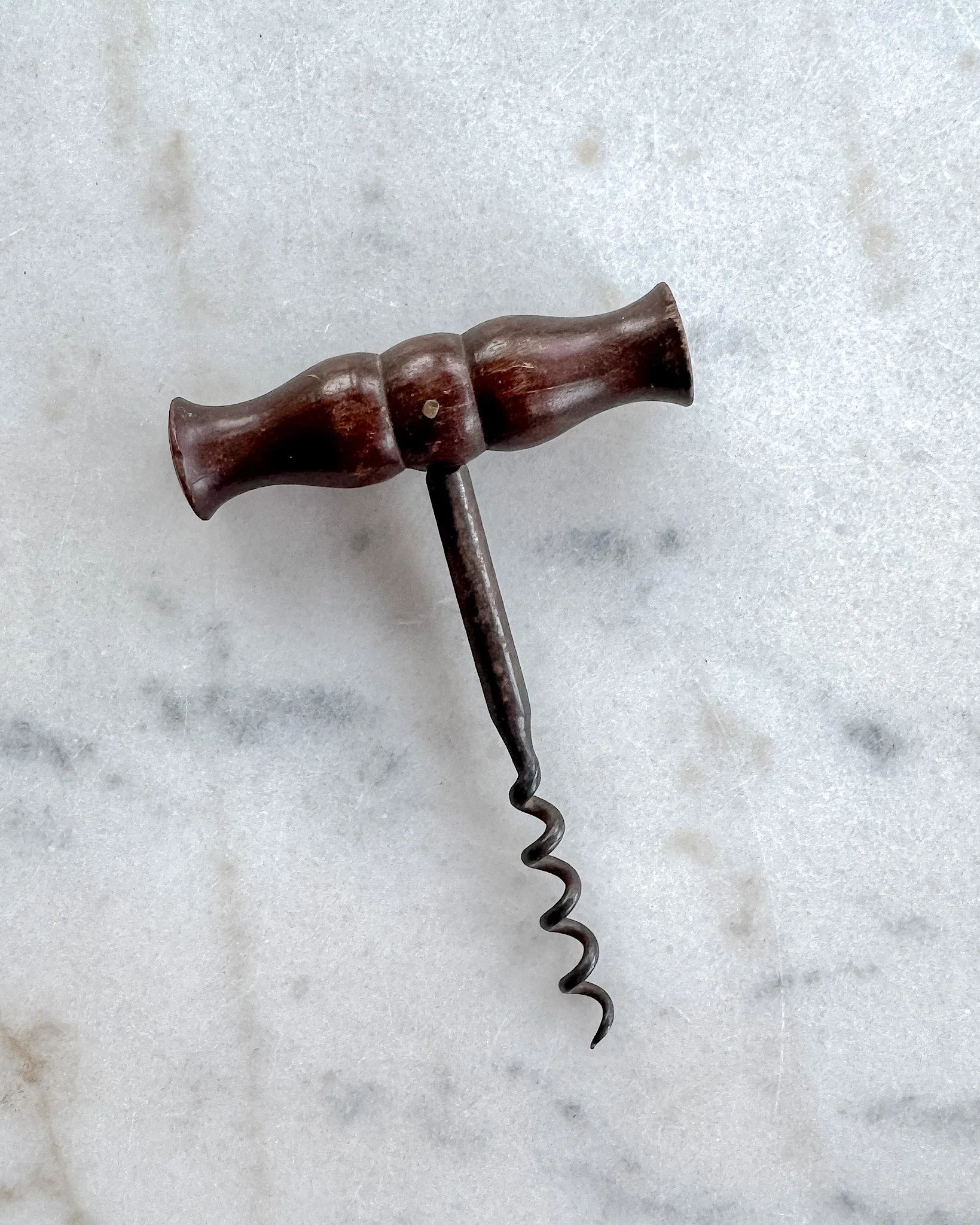 Victorian Wooden-Handled Corkscrew