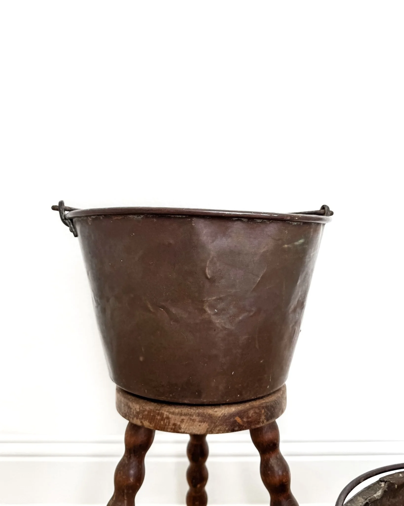 Antique Copper Cauldron
