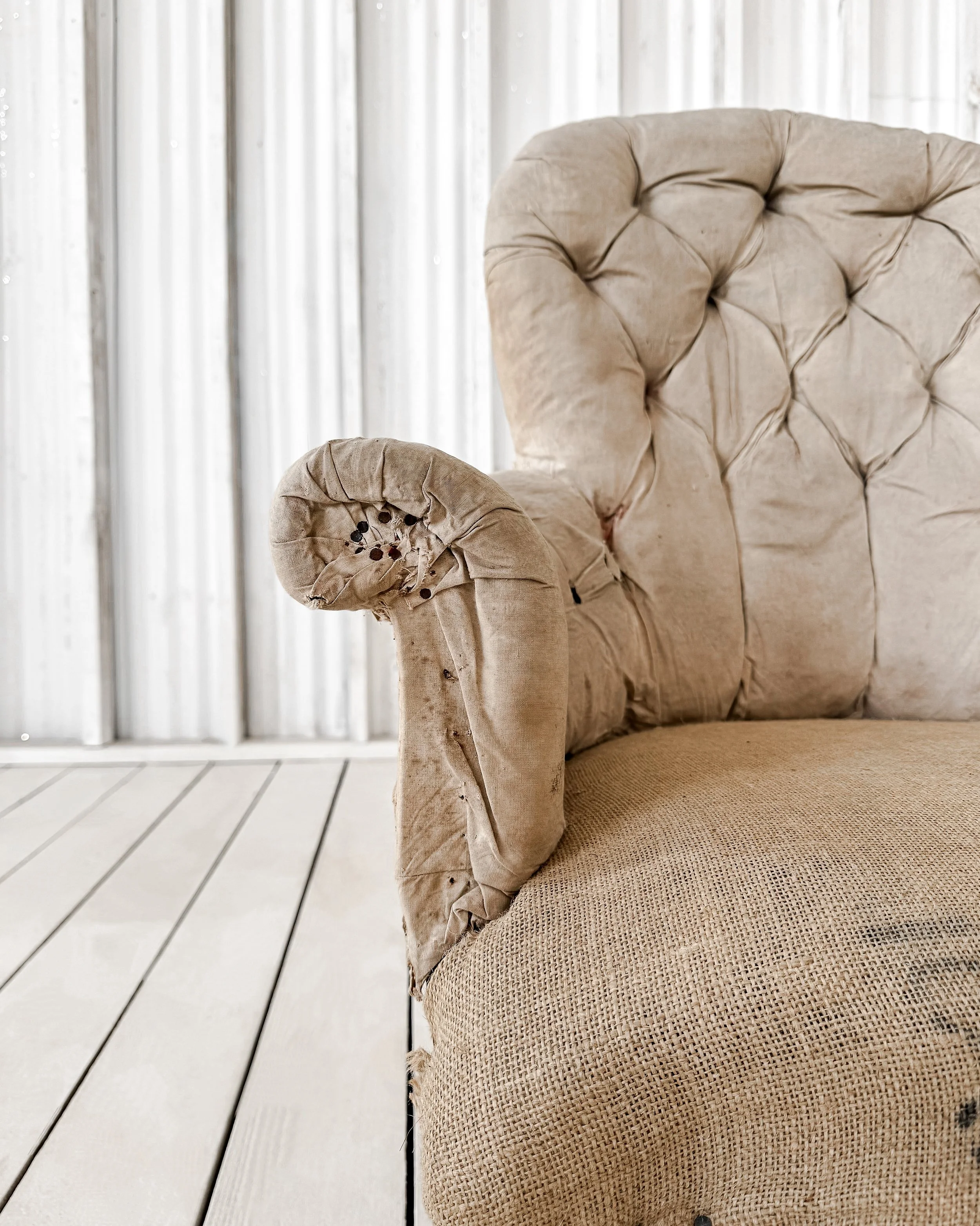 Deconstructed French Napoleon III Crapaud Chair