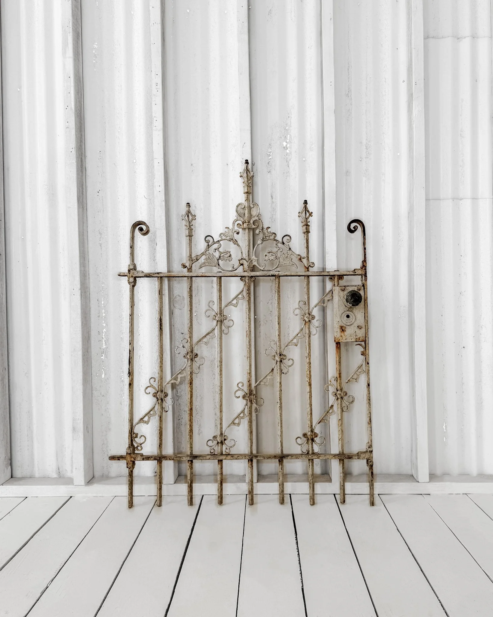 19th Century Cast Iron Garden Gate with Scrollwork