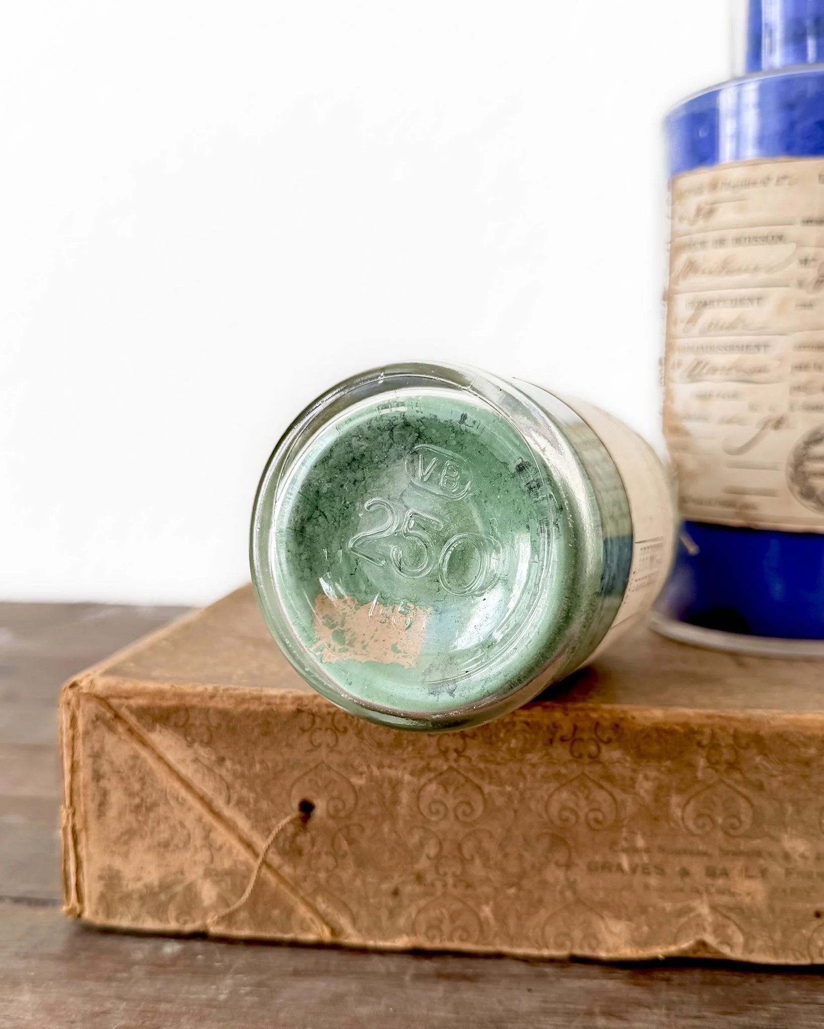 19th Century French Paint Pigments in Glass Bottles
