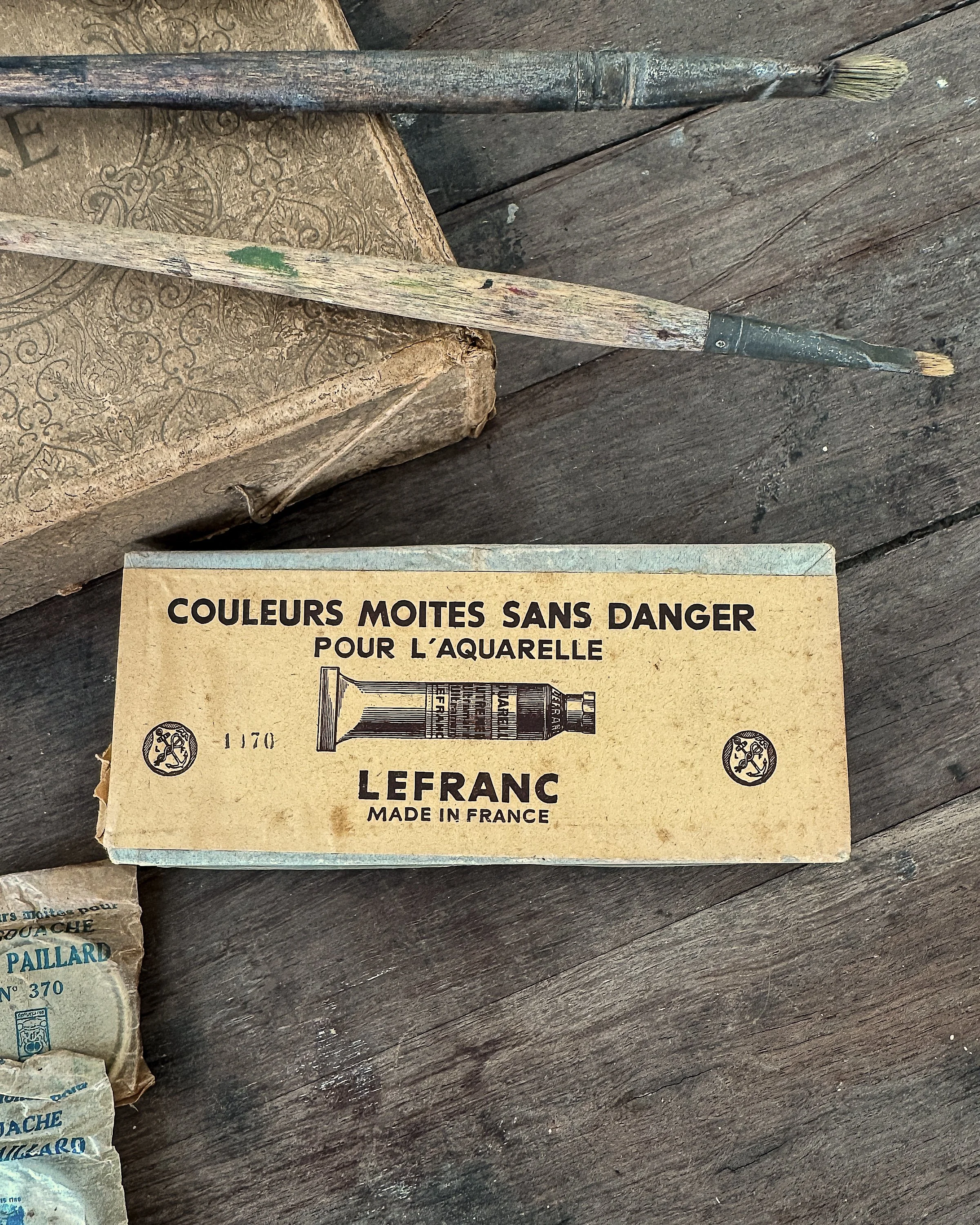 Set of Vintage French Artist Supplies
