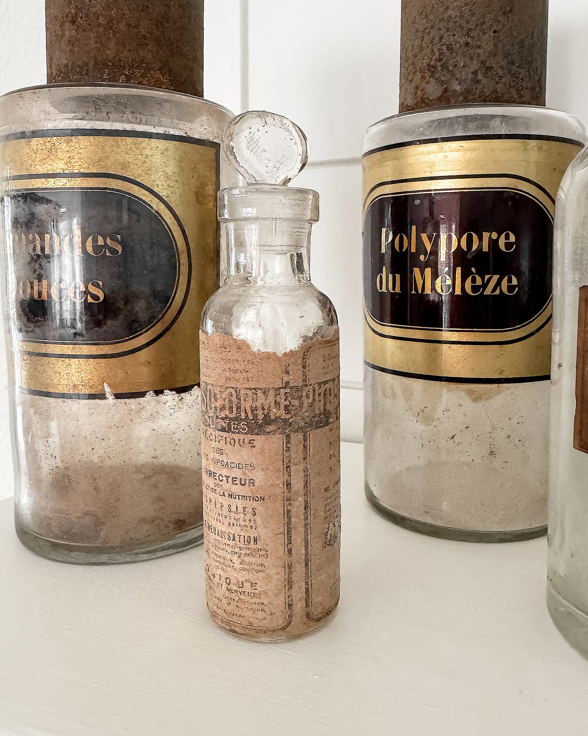 Antique French Apothecary Bottles
