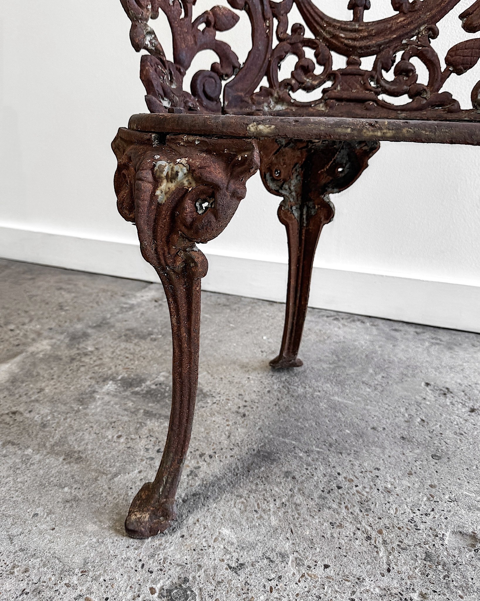 19th Century French Cast Iron Garden Settee