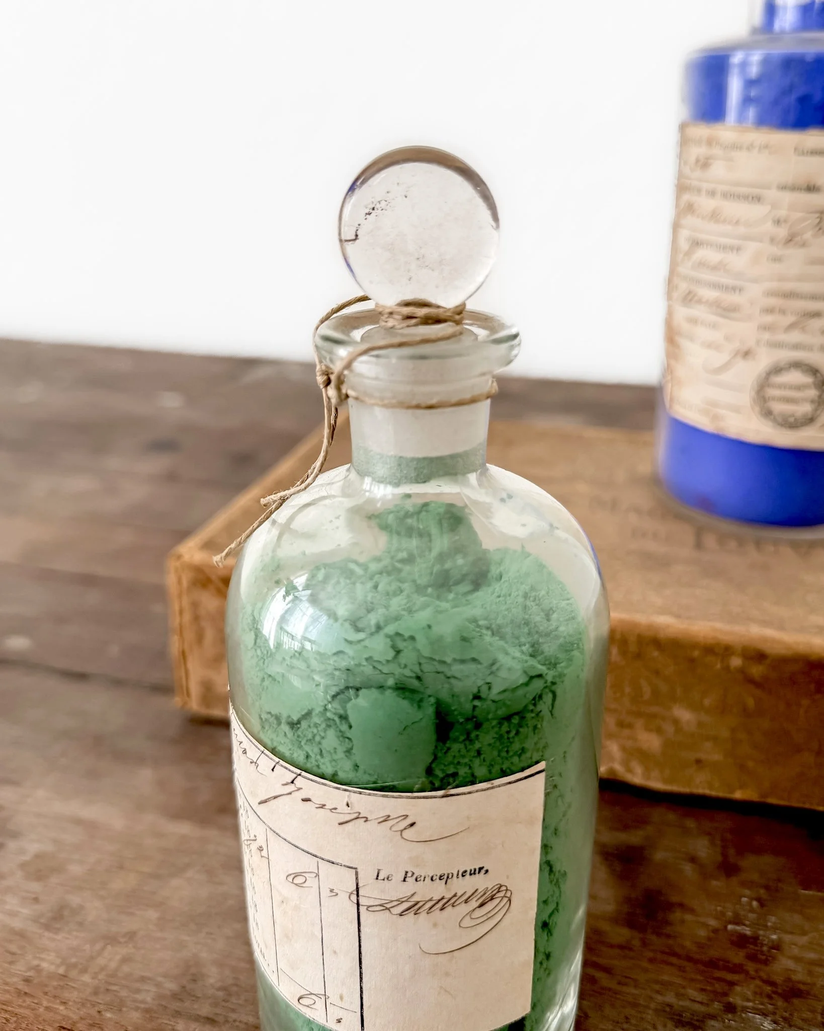 19th Century French Paint Pigments in Glass Bottles