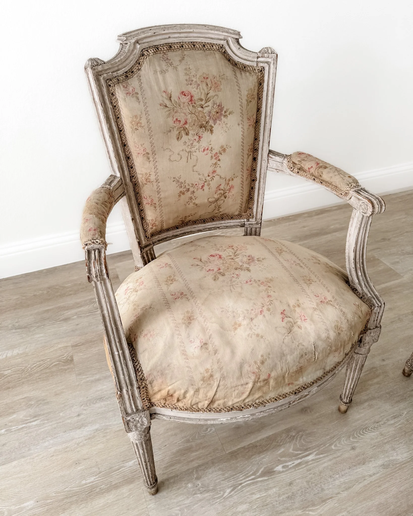 19th-Century French Louis XVI Style Fauteuil Armchairs