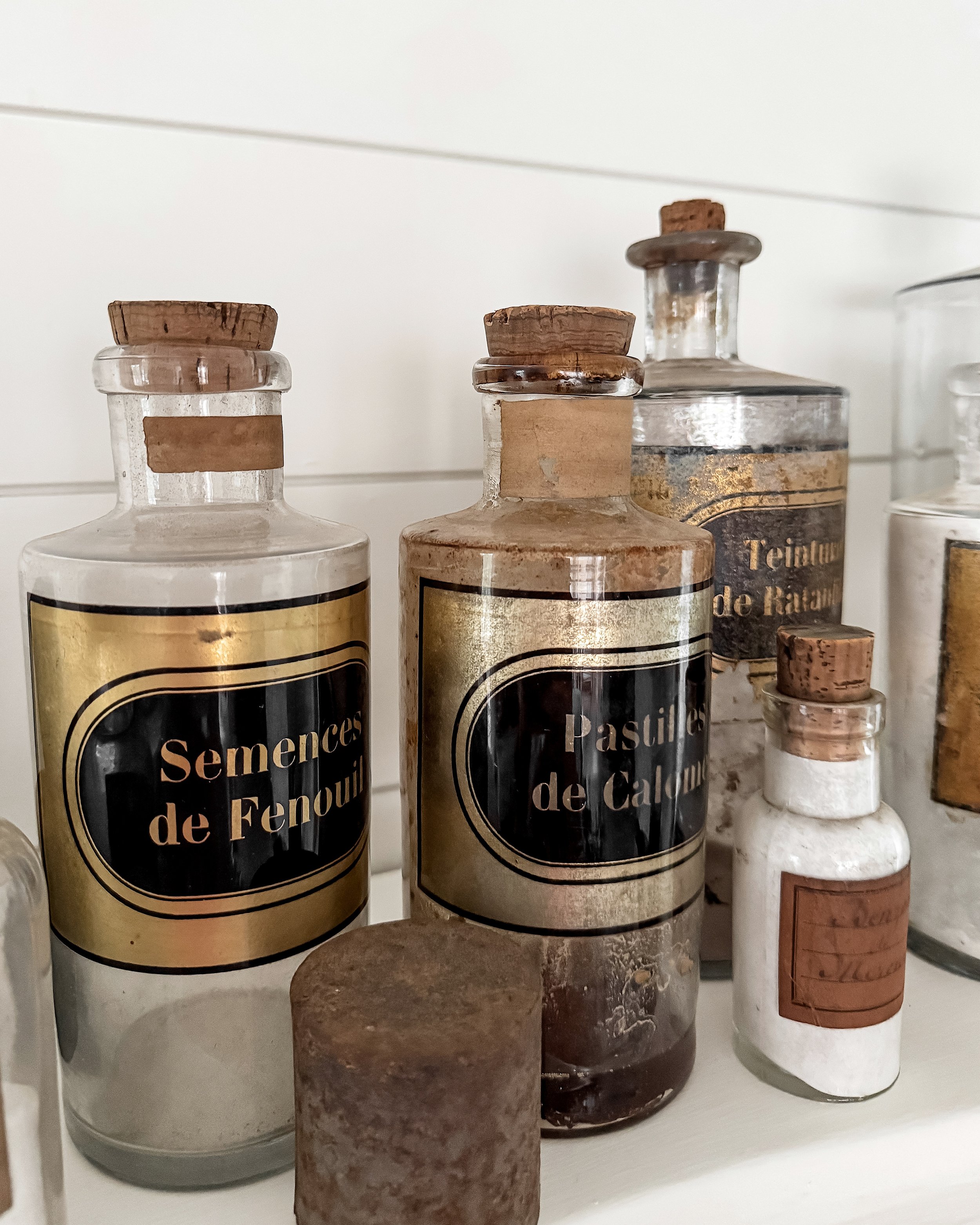 Antique French Apothecary Bottles